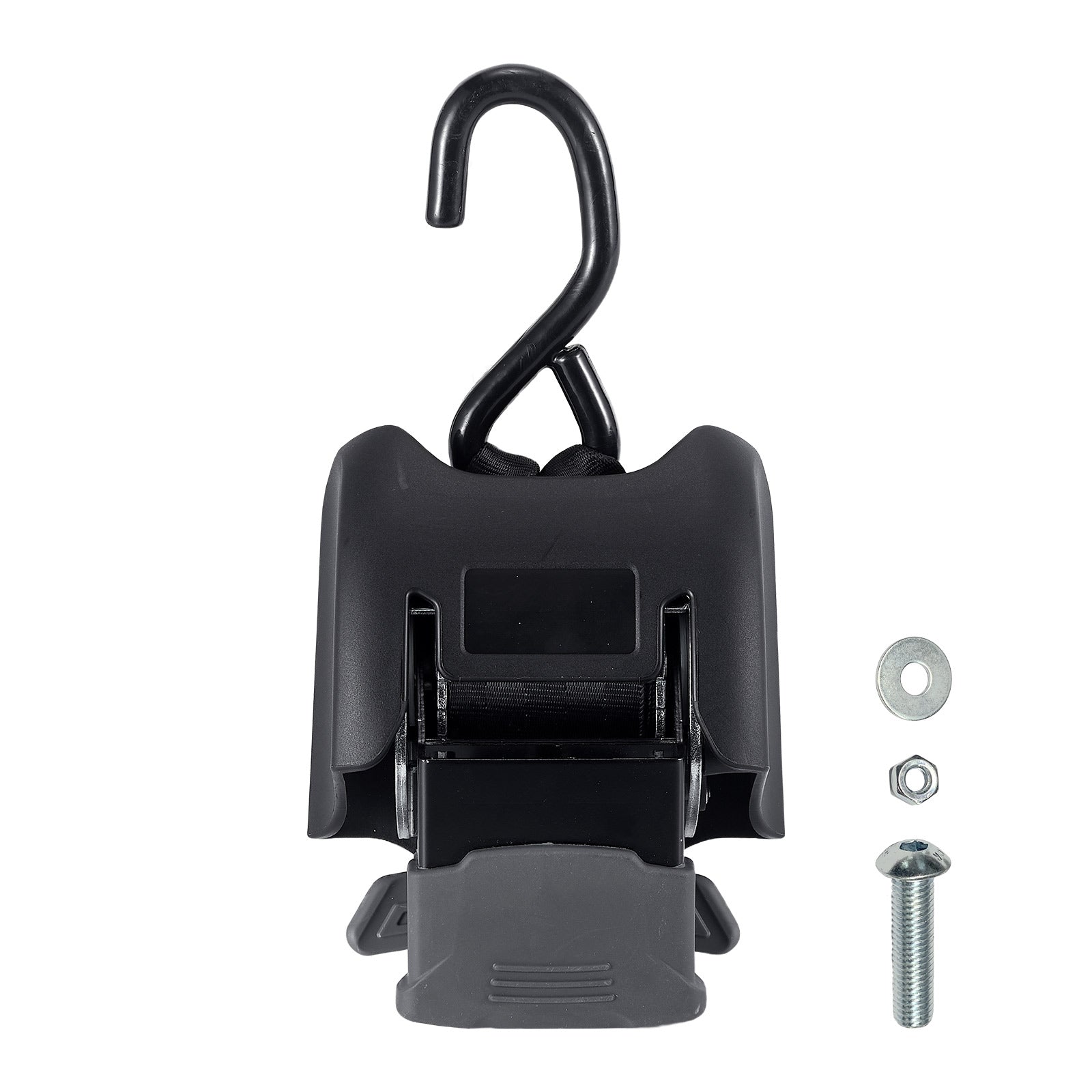 Retractable Ratchet Buckle with Hook — Auto-Winding Cargo Strap (PL-AC11)