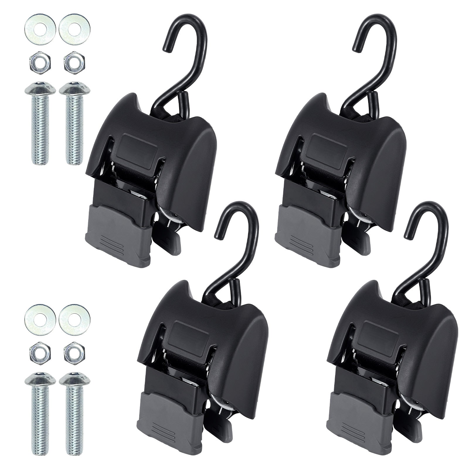 Retractable Ratchet Buckle with Hook — Auto-Winding Cargo Strap (PL-AC11)