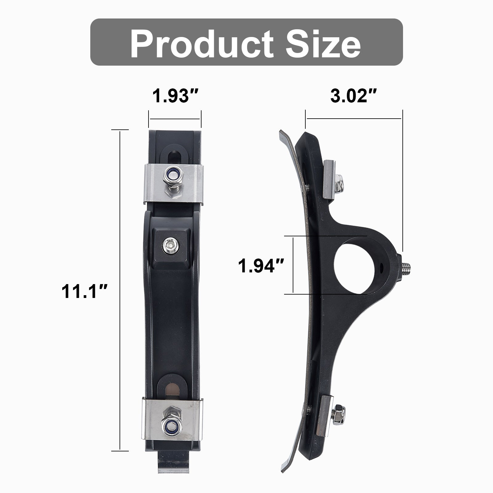 Truck Frame-Mount Plastic Pipe Clamp Bracket Set (AC301SS)
