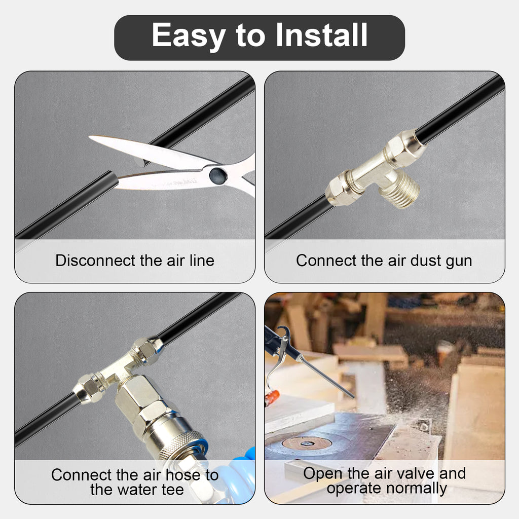 Blue Coiled Air Hose + Blow Gun Kit — Truck Air System (PL-AG1-BLUE-1)