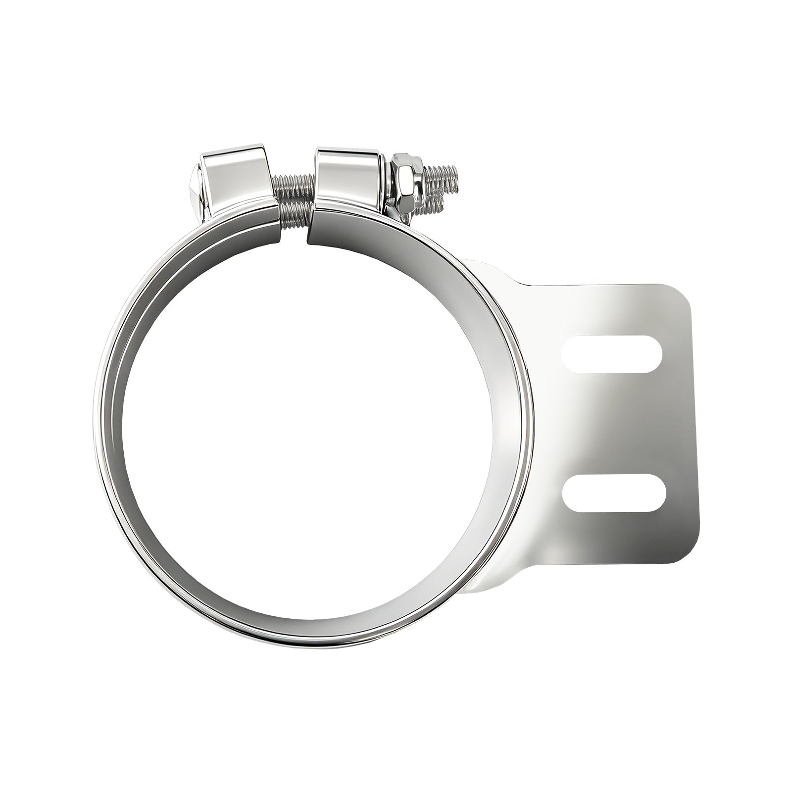 Chrome Exhaust Stack Clamp – 5" – With Mounting Bracket