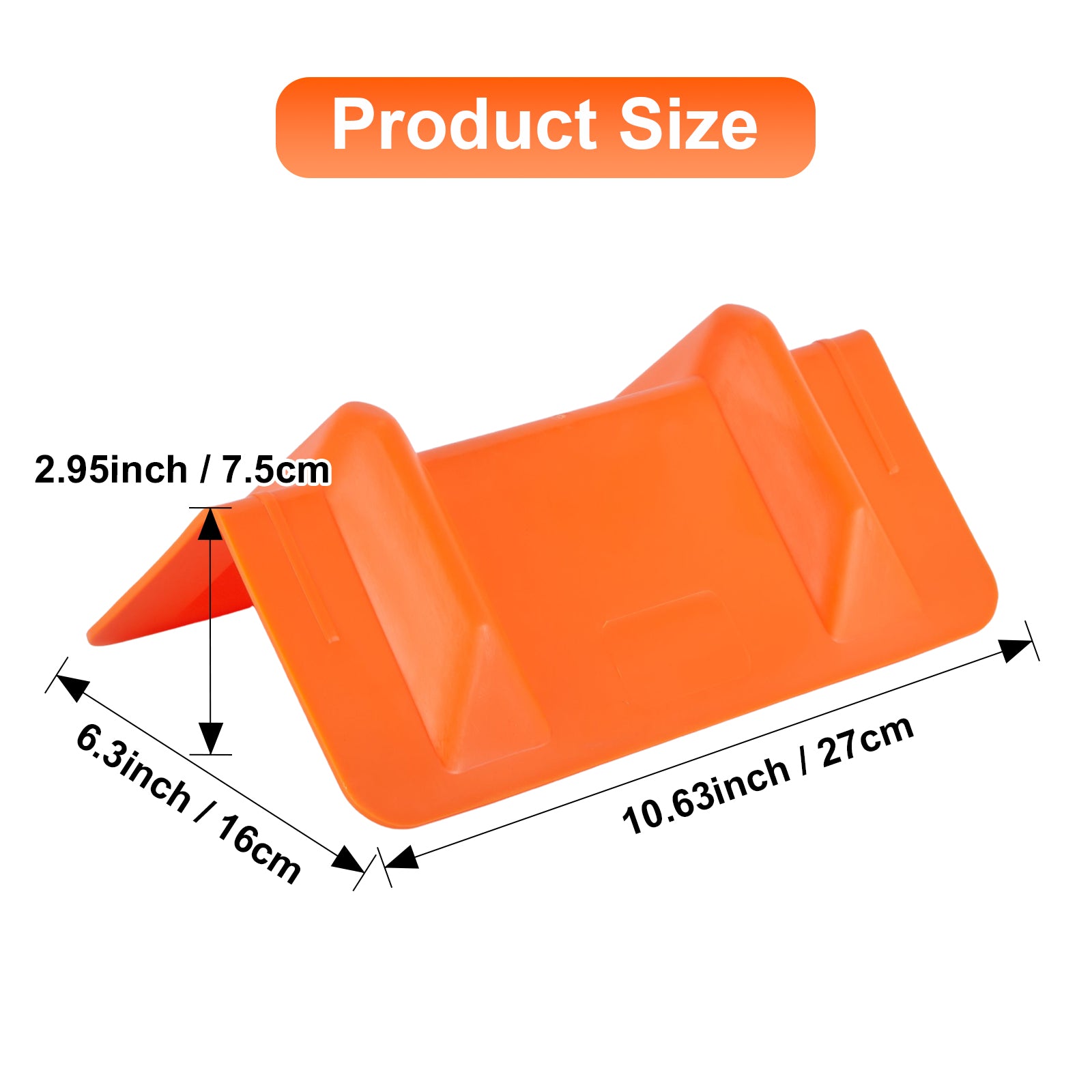 Rigid Deep-V Corner Protector — 10-Pack with Mesh Bag — Orange / Yellow / Red (PL-CP12)