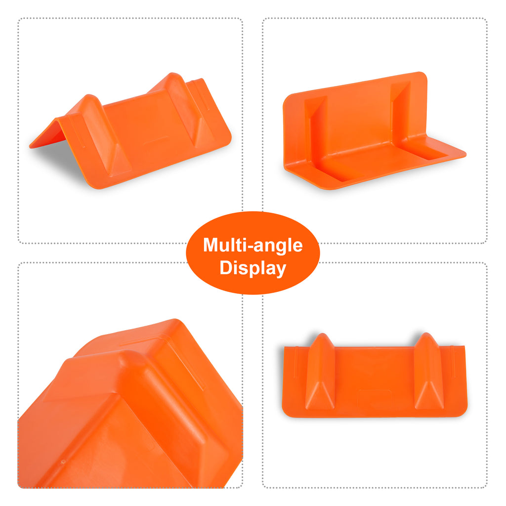 Rigid Deep-V Corner Protector — 10-Pack with Mesh Bag — Orange / Yellow / Red (PL-CP12)