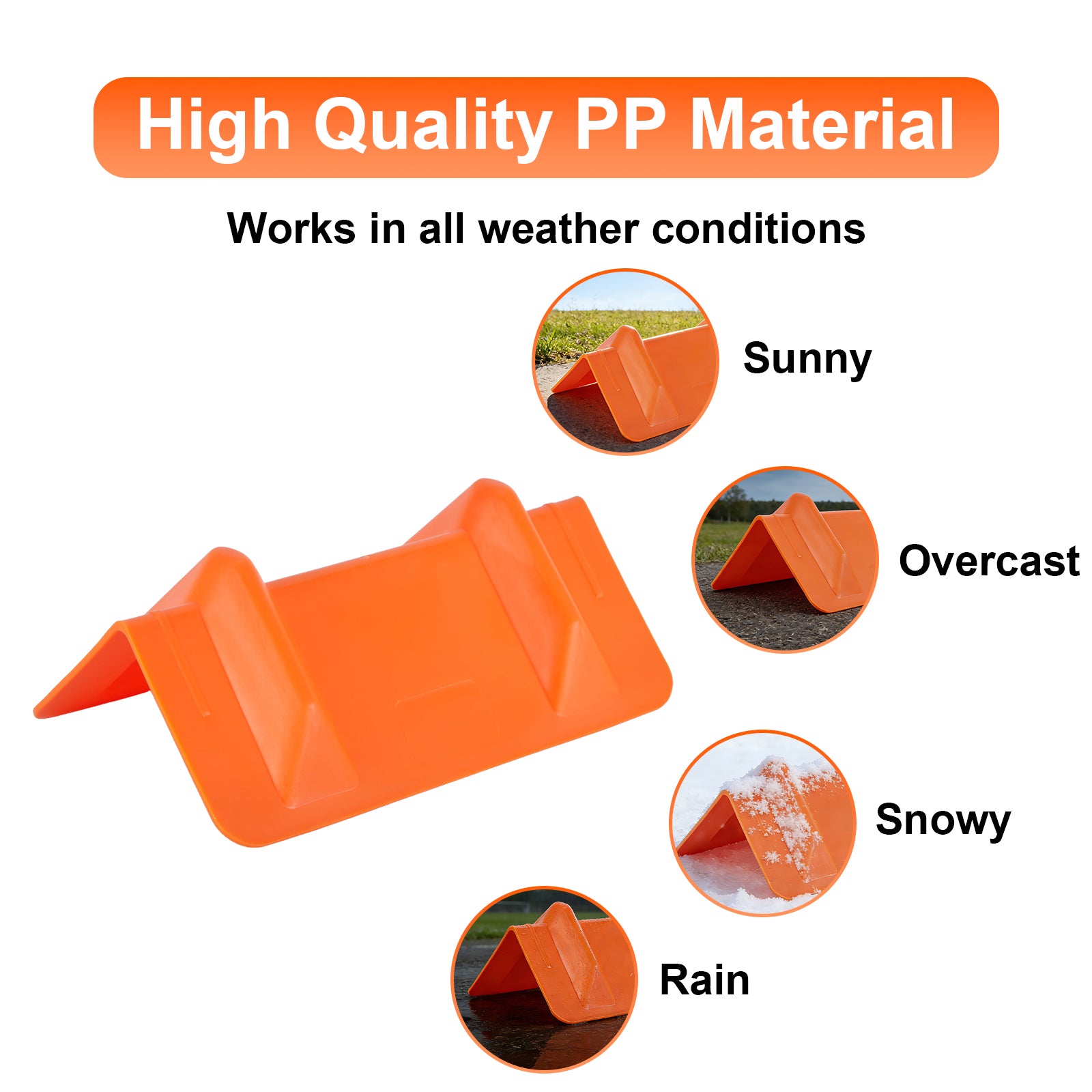 Rigid Deep-V Corner Protector — 10-Pack with Mesh Bag — Orange / Yellow / Red (PL-CP12)