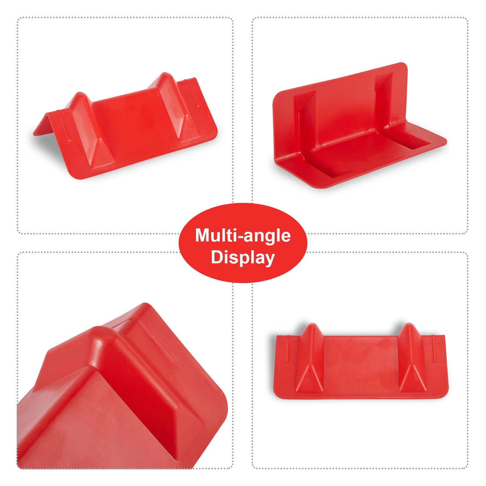 Rigid Deep-V Corner Protector — 10-Pack with Mesh Bag — Orange / Yellow / Red (PL-CP12)