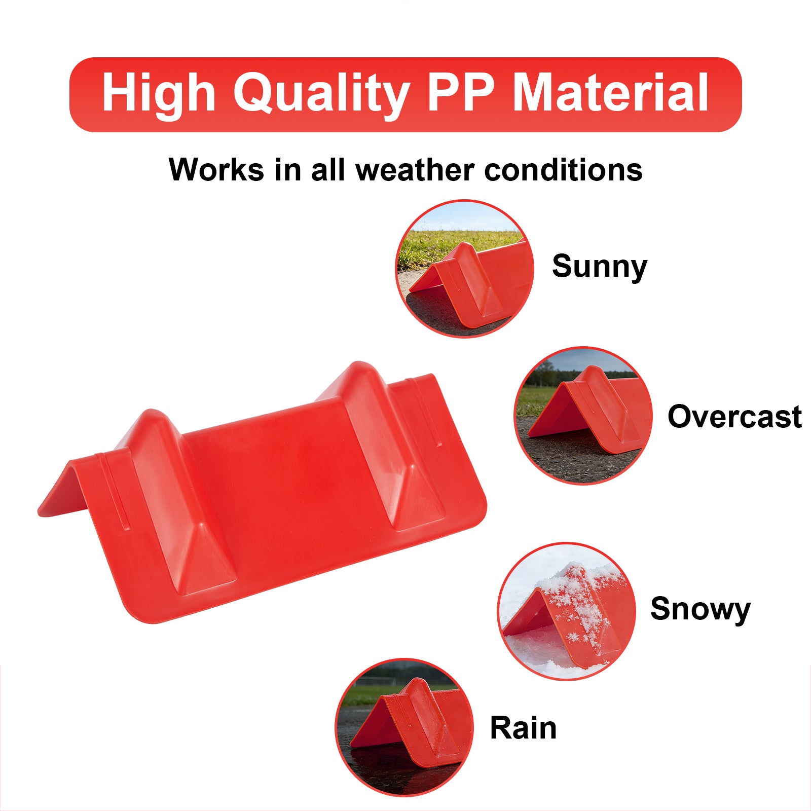 Rigid Deep-V Corner Protector — 10-Pack with Mesh Bag — Orange / Yellow / Red (PL-CP12)