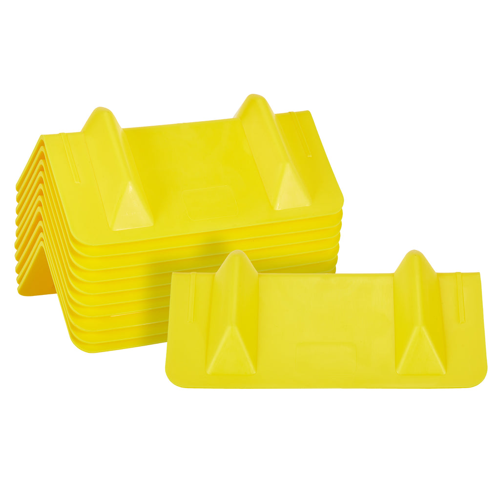 Rigid Deep-V Corner Protector — 10-Pack with Mesh Bag — Orange / Yellow / Red (PL-CP12)