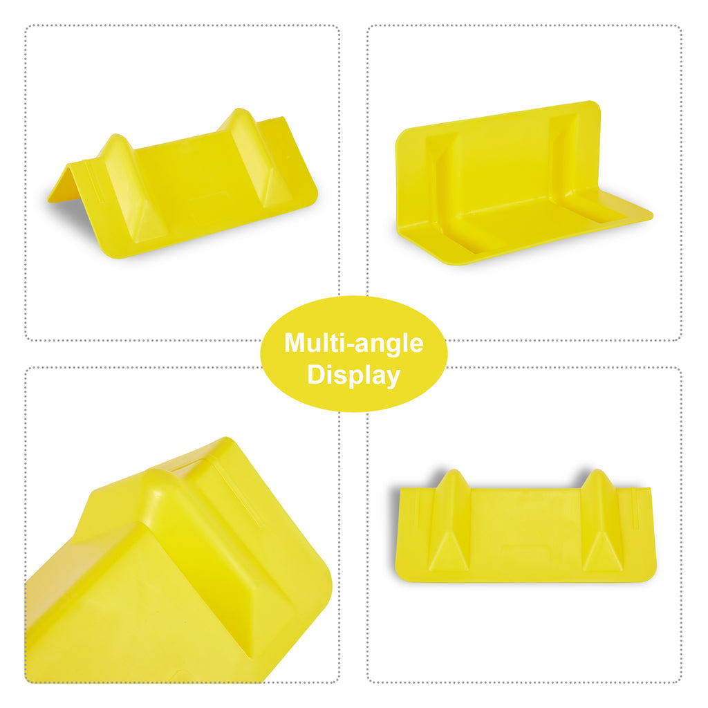 Rigid Deep-V Corner Protector — 10-Pack with Mesh Bag — Orange / Yellow / Red (PL-CP12)