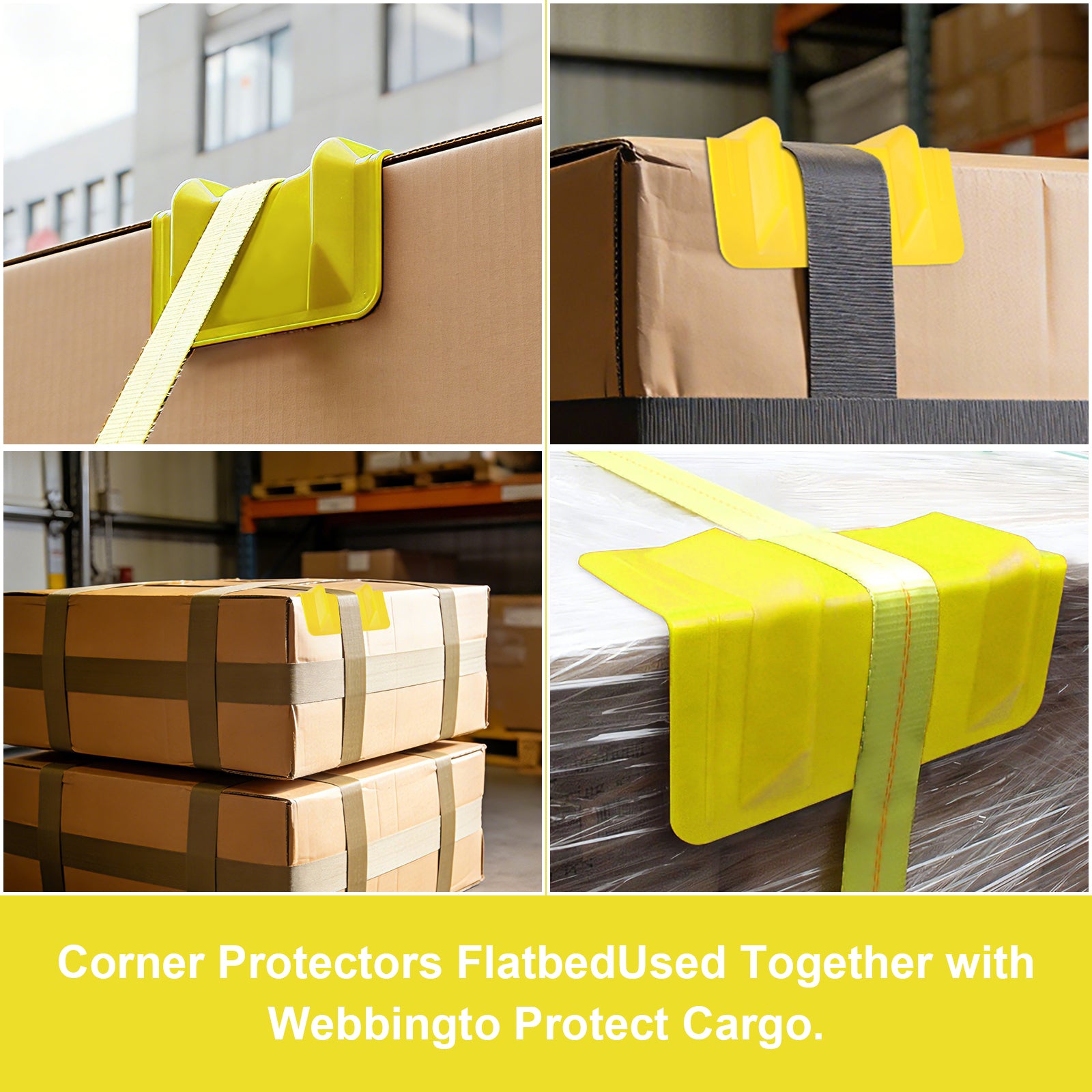 Rigid Deep-V Corner Protector — 10-Pack with Mesh Bag — Orange / Yellow / Red (PL-CP12)