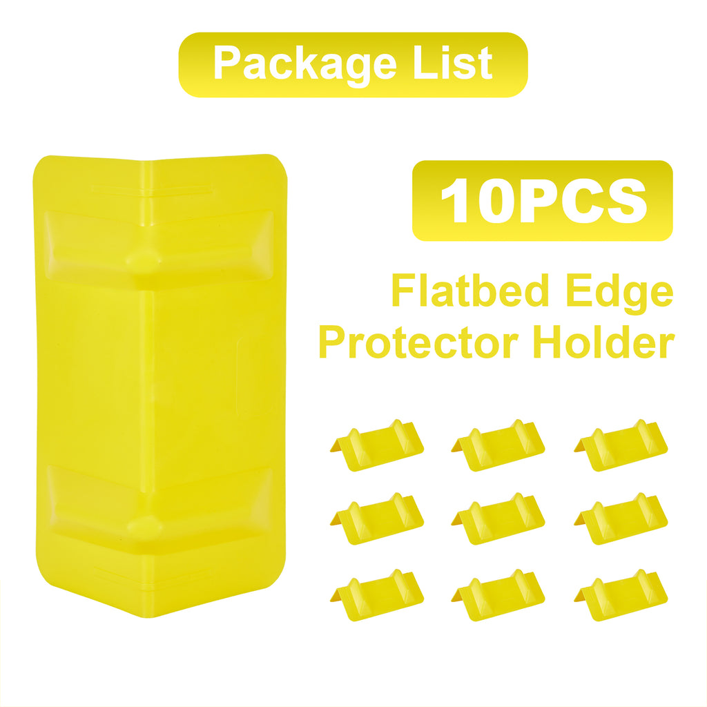 Rigid Deep-V Corner Protector — 10-Pack with Mesh Bag — Orange / Yellow / Red (PL-CP12)