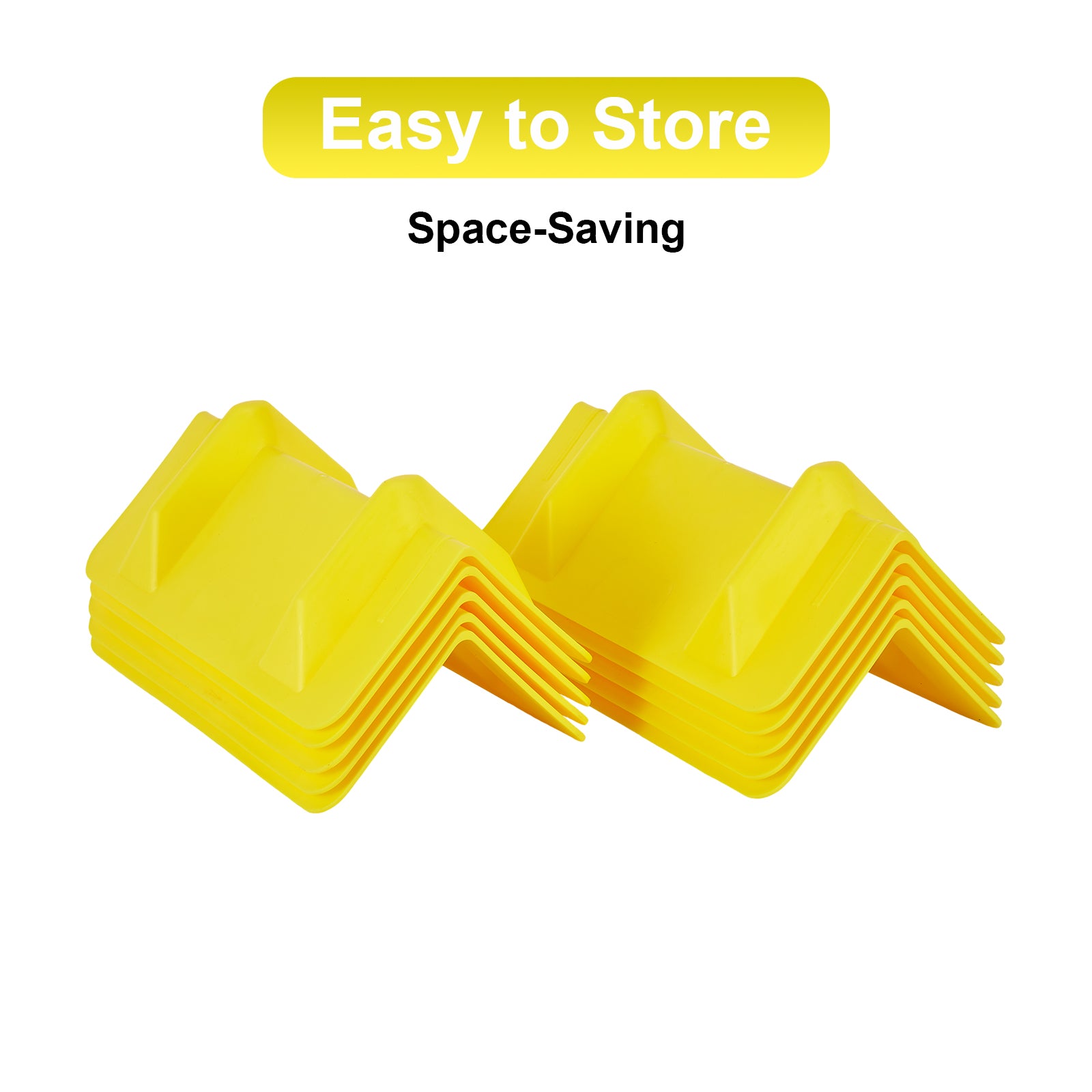 Rigid Deep-V Corner Protector — 10-Pack with Mesh Bag — Orange / Yellow / Red (PL-CP12)