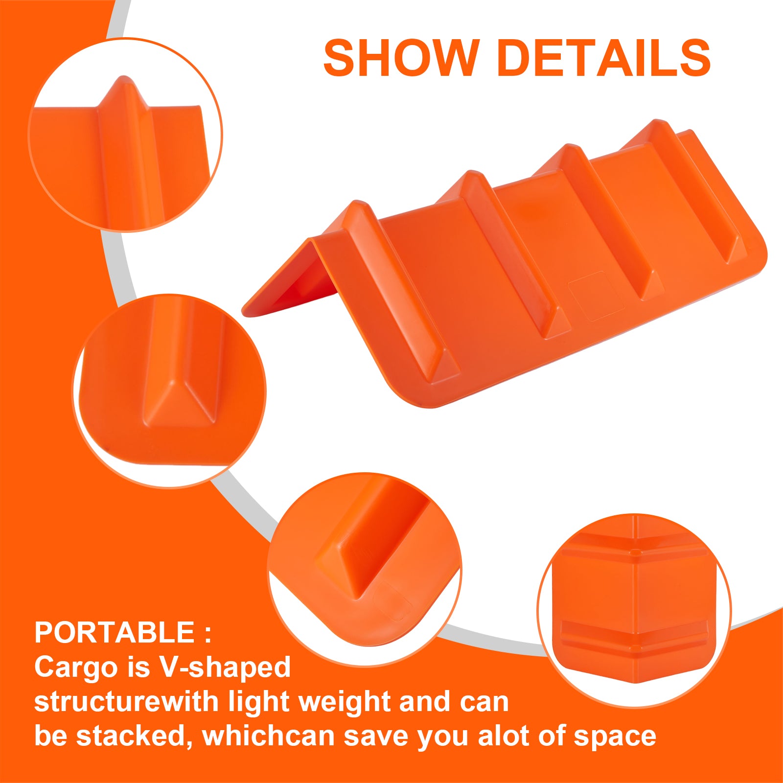 Large Rigid Corner Protector — 4-Pack Orange (PL-CP24)