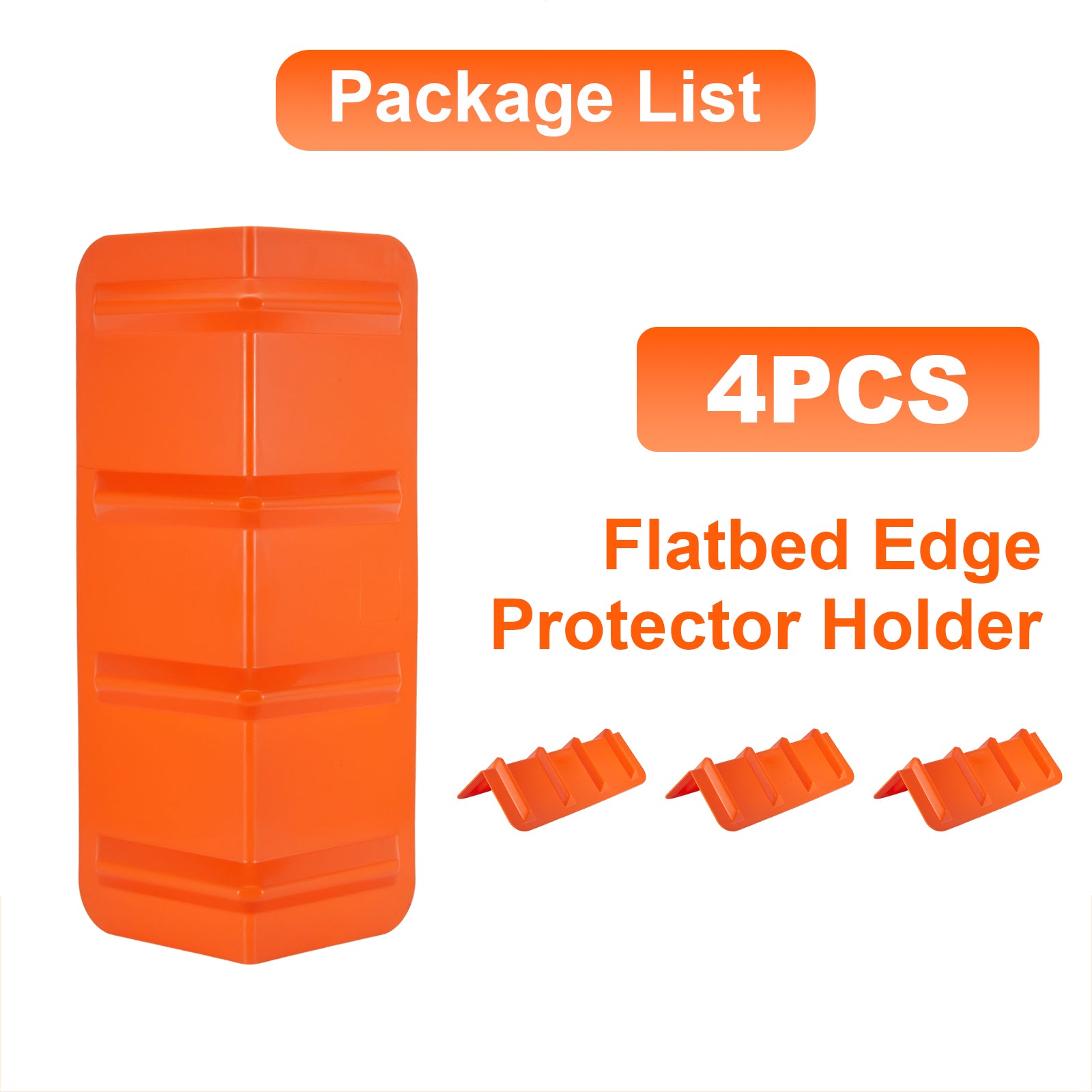 Large Rigid Corner Protector — 4-Pack Orange (PL-CP24)