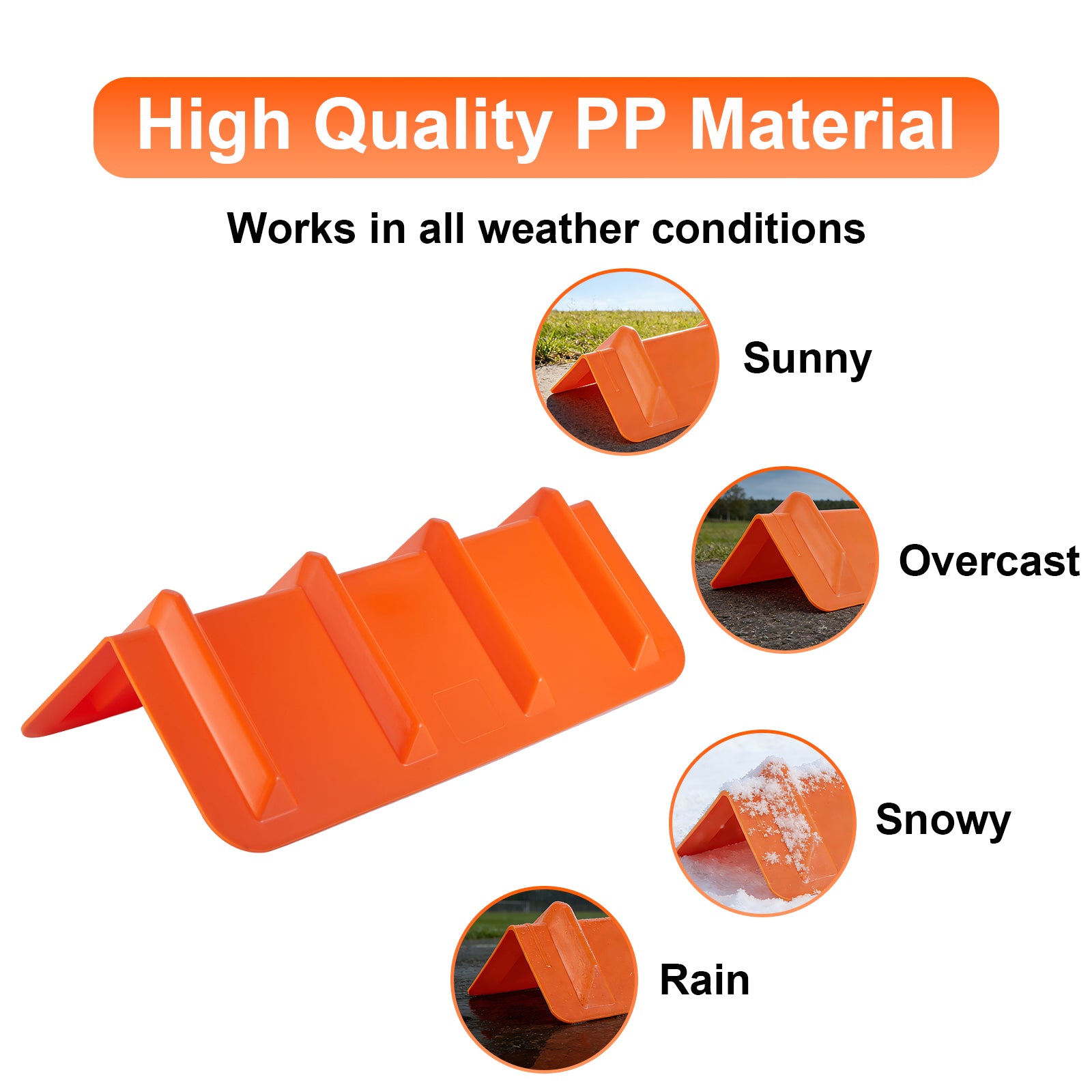 Large Rigid Corner Protector — 4-Pack Orange (PL-CP24)