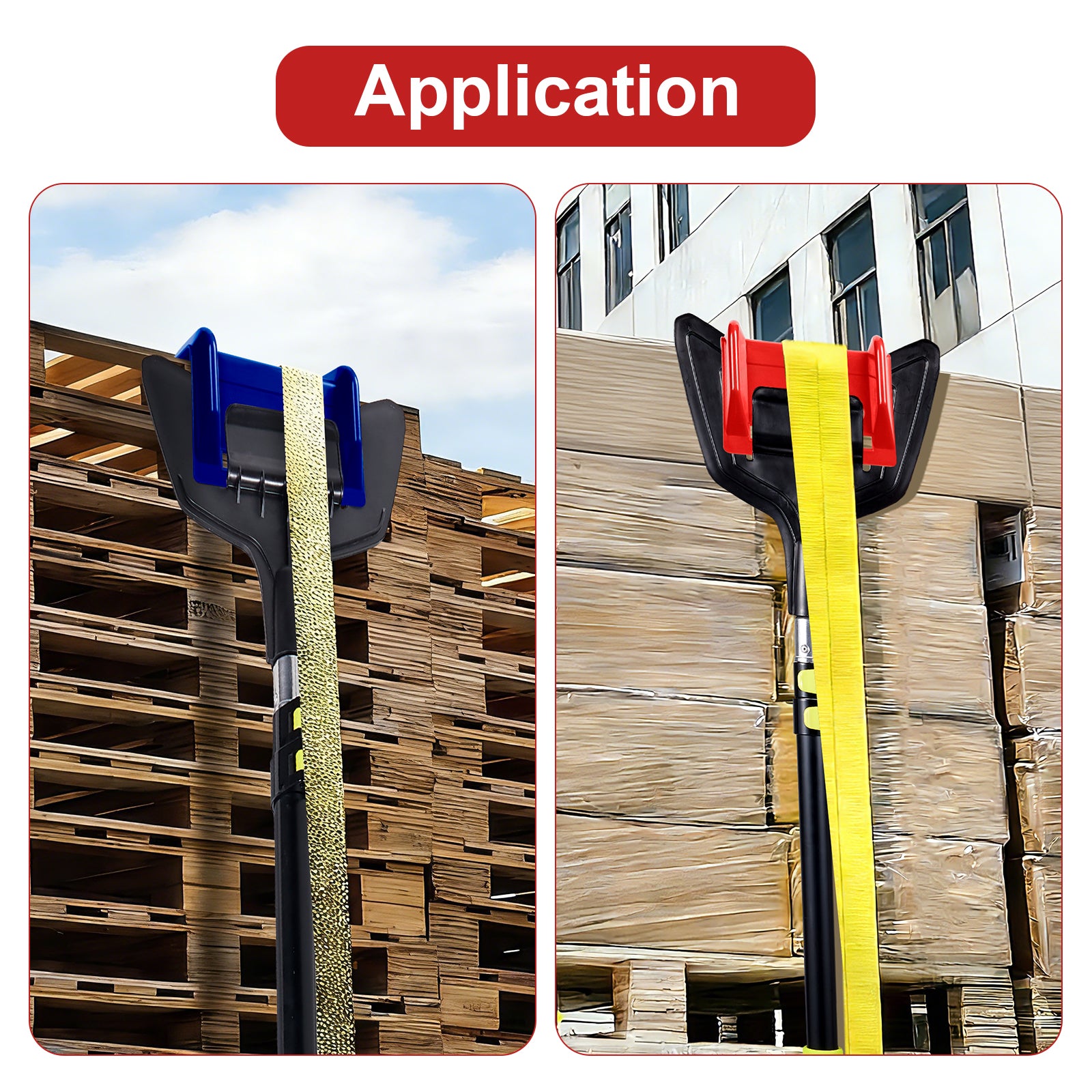 Corner Protector Kit with Telescoping Install Pole — 15 Corners + Mesh Bag + Pole — Yellow / Blue / Black / Orange / Red (PL-CPH01+SL-CA446)