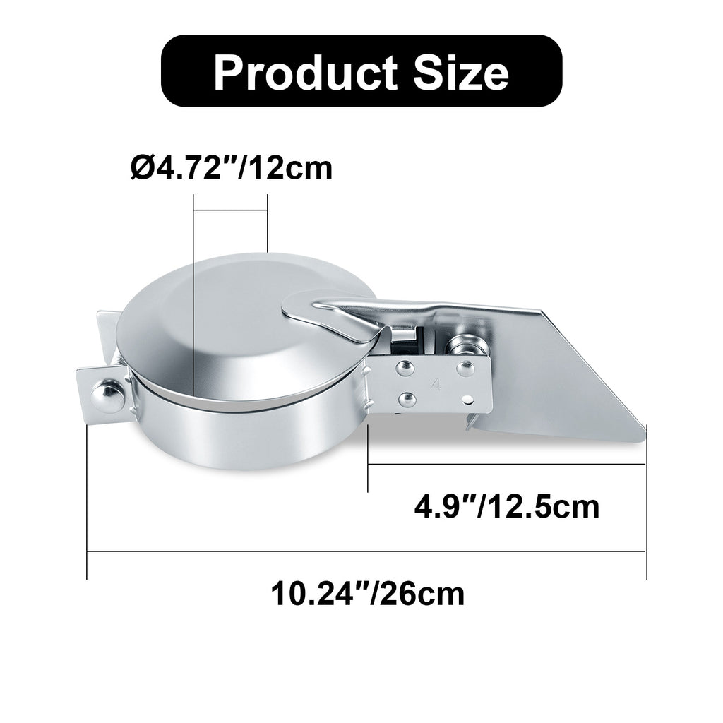 Chrome Truck Exhaust Rain Cap – Spring-Hinge – 4", 5", 6" Diameters