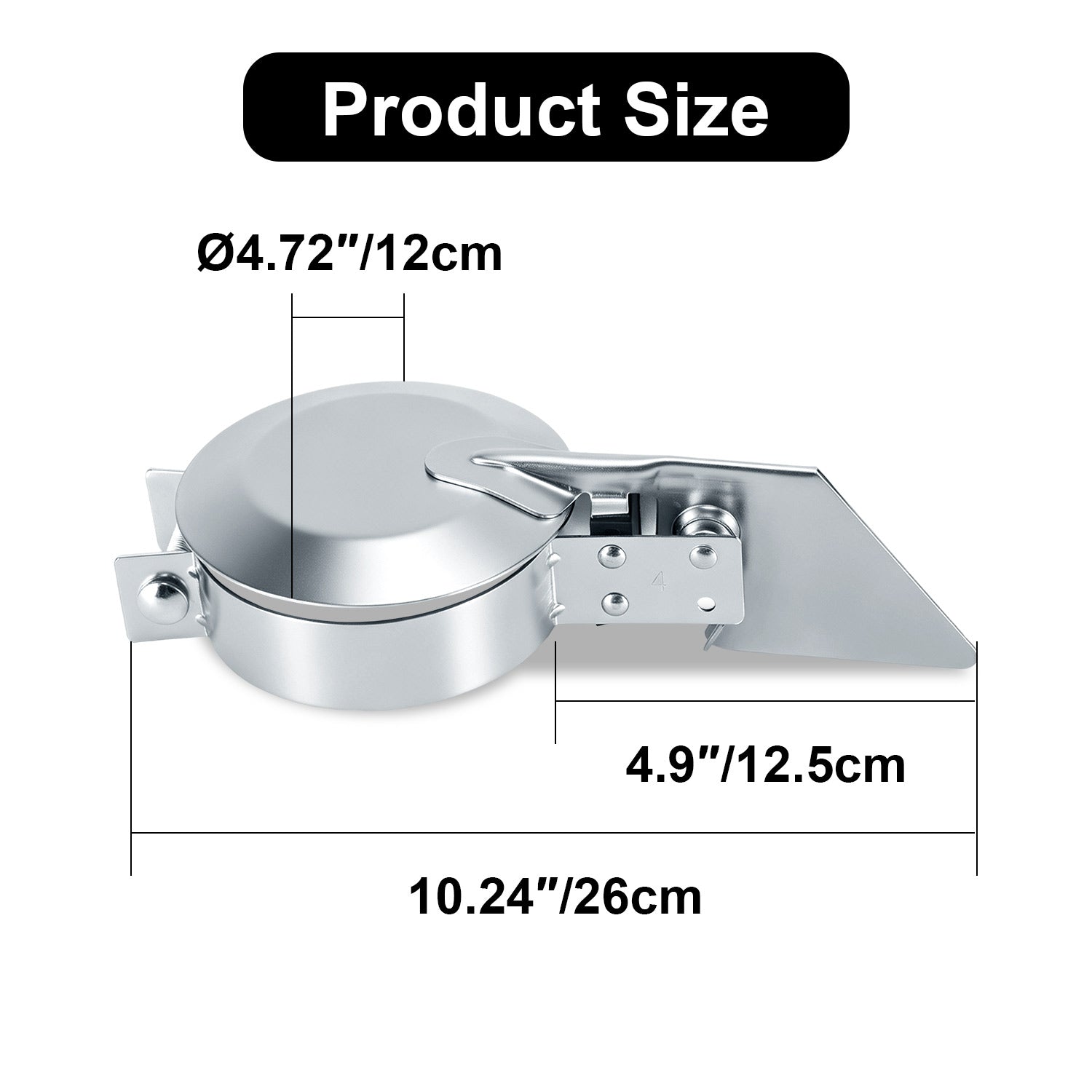 Chrome Truck Exhaust Rain Cap – Spring-Hinge – 4", 5", 6" Diameters