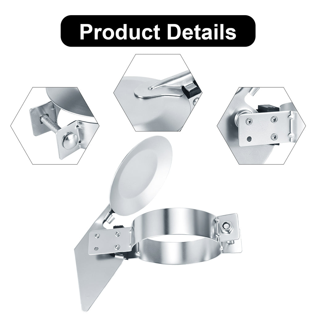 Chrome Truck Exhaust Rain Cap – Spring-Hinge – 4", 5", 6" Diameters