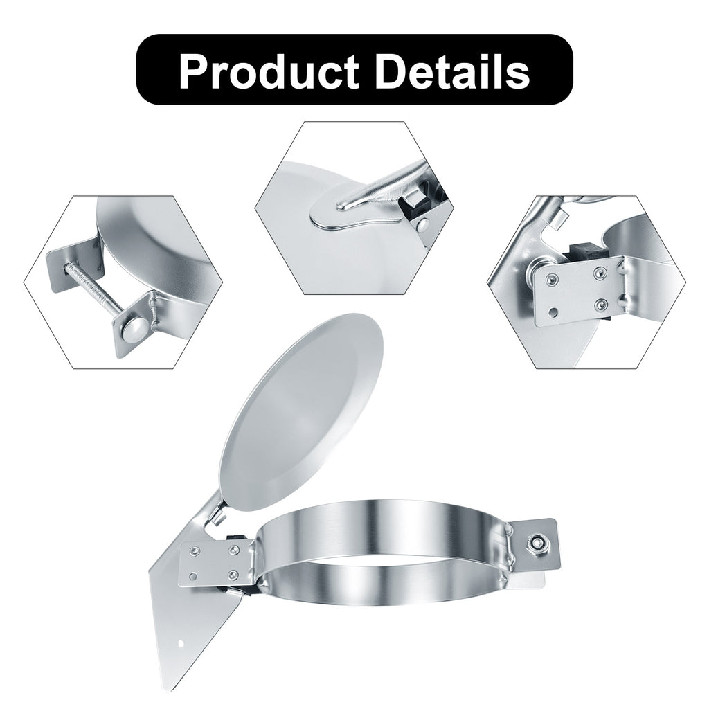 Chrome Truck Exhaust Rain Cap – Spring-Hinge – 4", 5", 6" Diameters