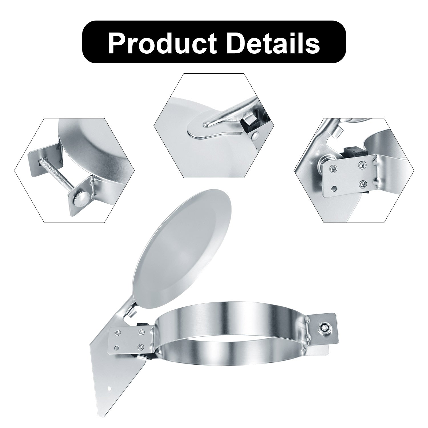 Chrome Truck Exhaust Rain Cap – Spring-Hinge – 4", 5", 6" Diameters