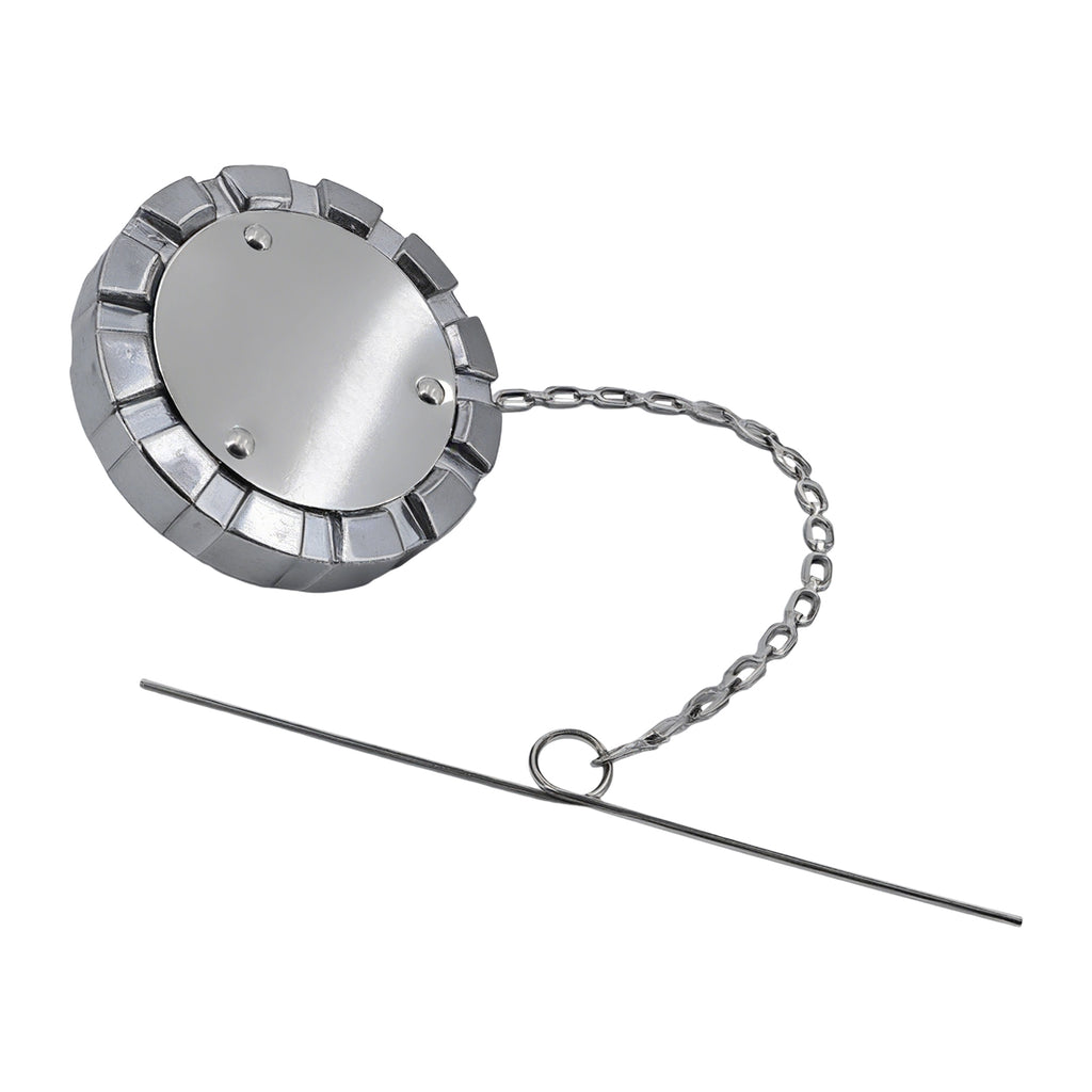 Fuel Tank Cap — Chrome Bolted-Center, Retainer Chain (PL-L11A)