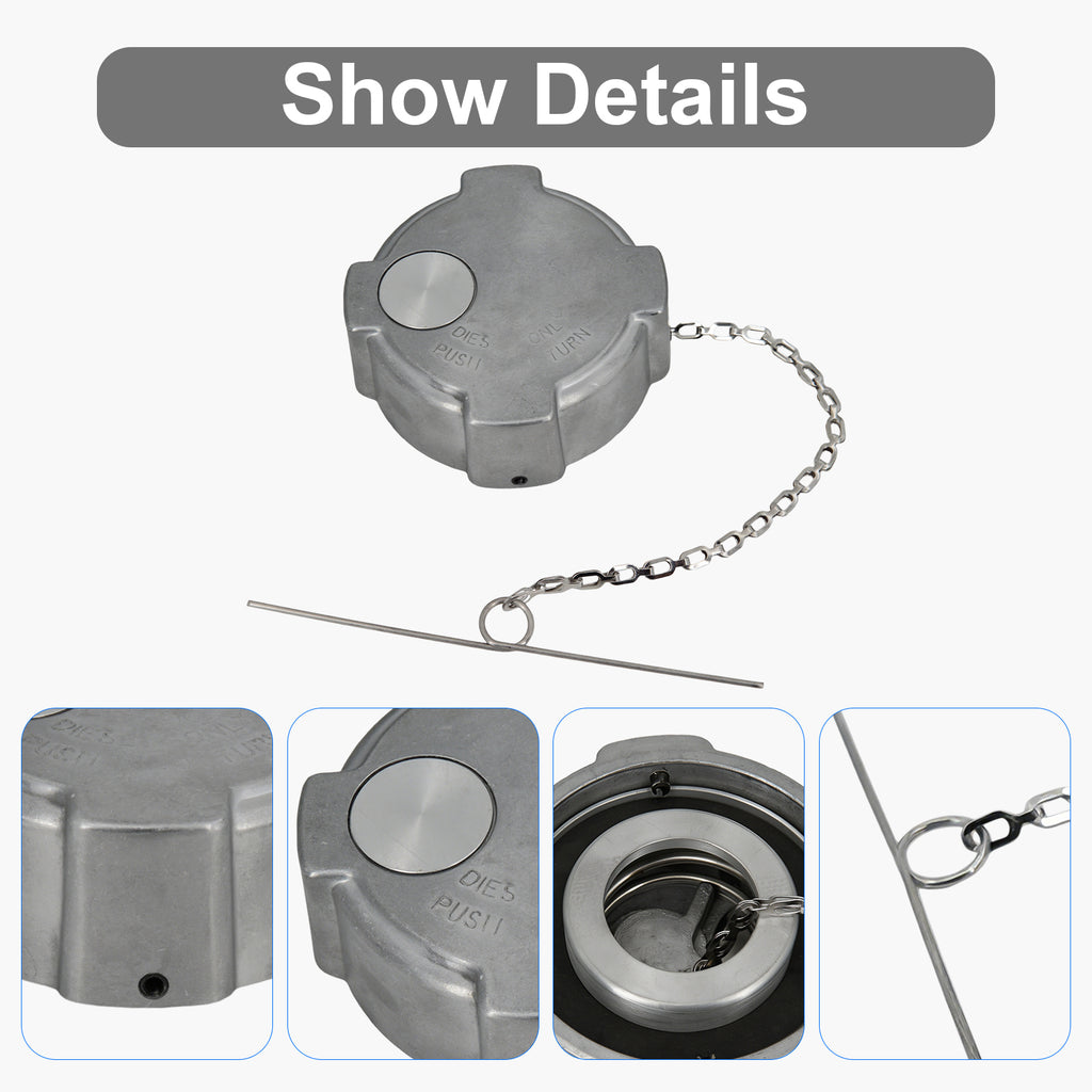 Fuel Tank Cap — Chrome Bolted-Center Design (PL-L2A)