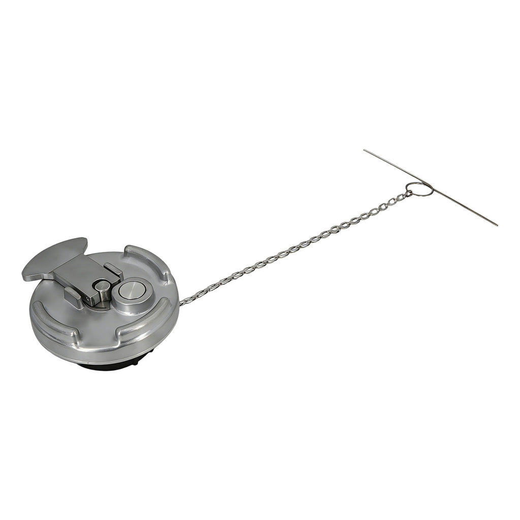 Fuel Tank Cap — Flip-Up Chrome with Chain (PL-L5A)