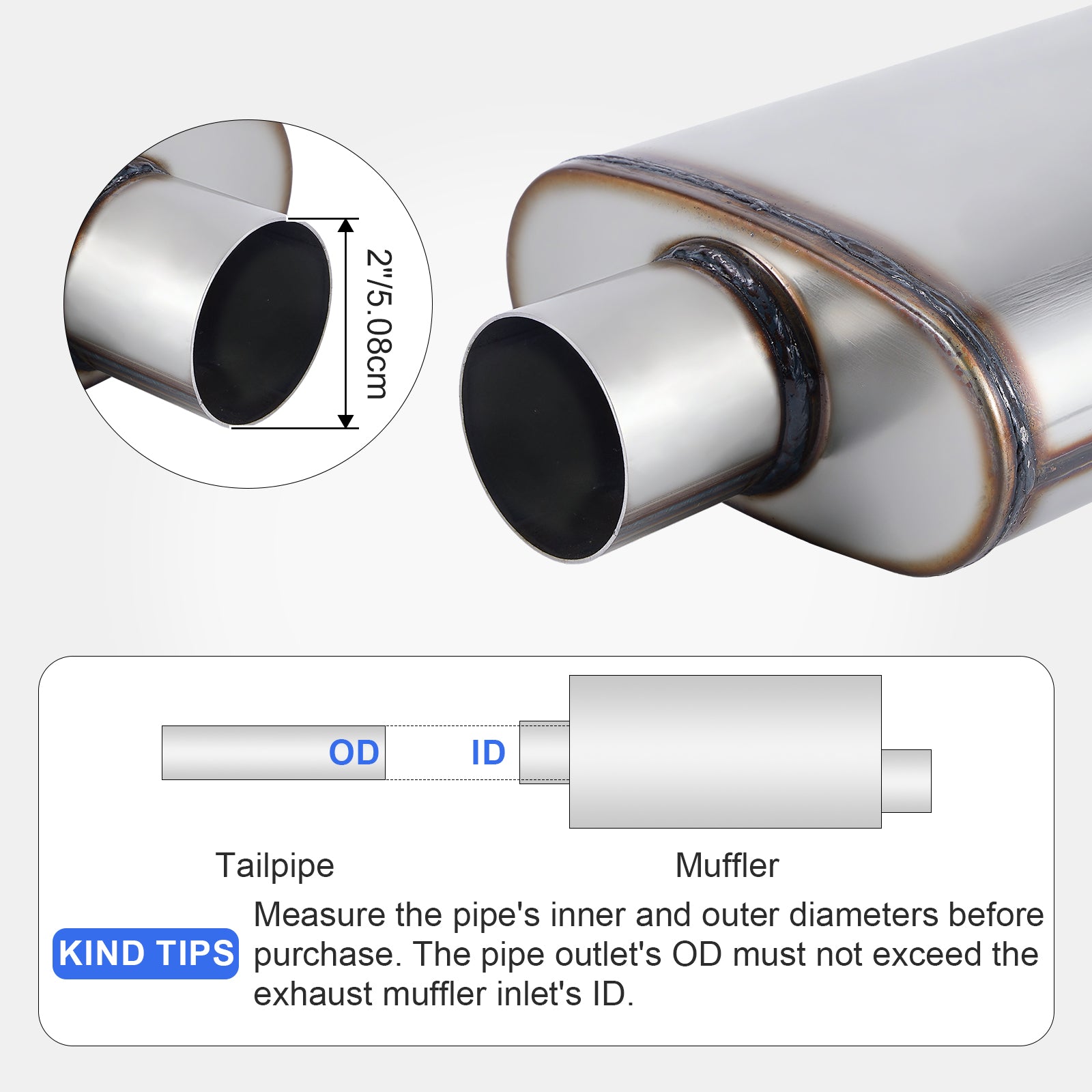 Chambered Performance Muffler – Offset-In / Offset-Out (Same Side) – 2", 2.25", 2.5", 3" (C Series)