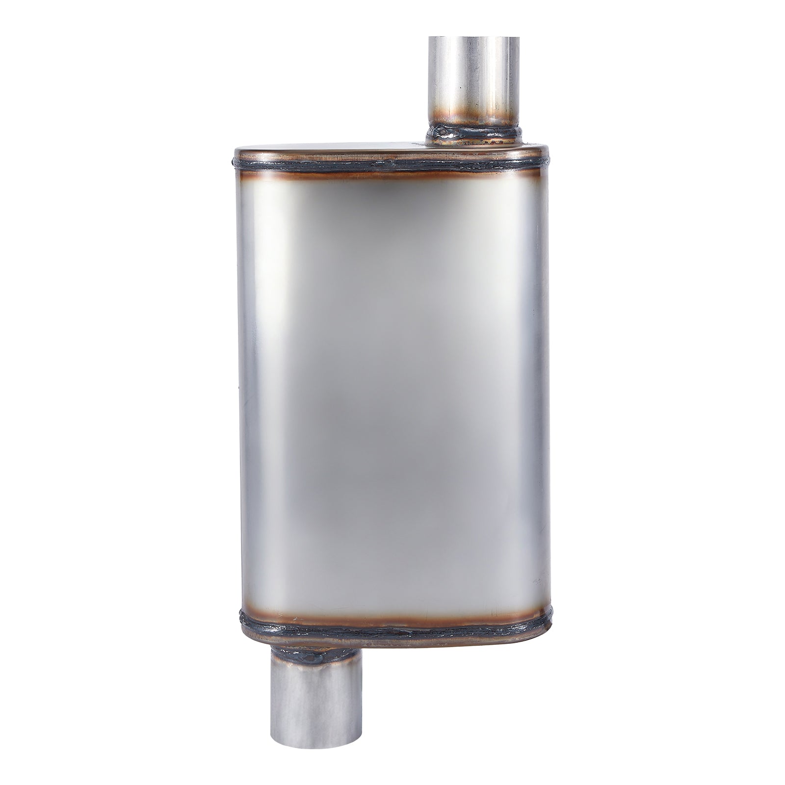 Chambered Performance Muffler – Offset-In / Offset-Out (Diagonal Corners) – 2.25", 2.5", 3" (C Series)