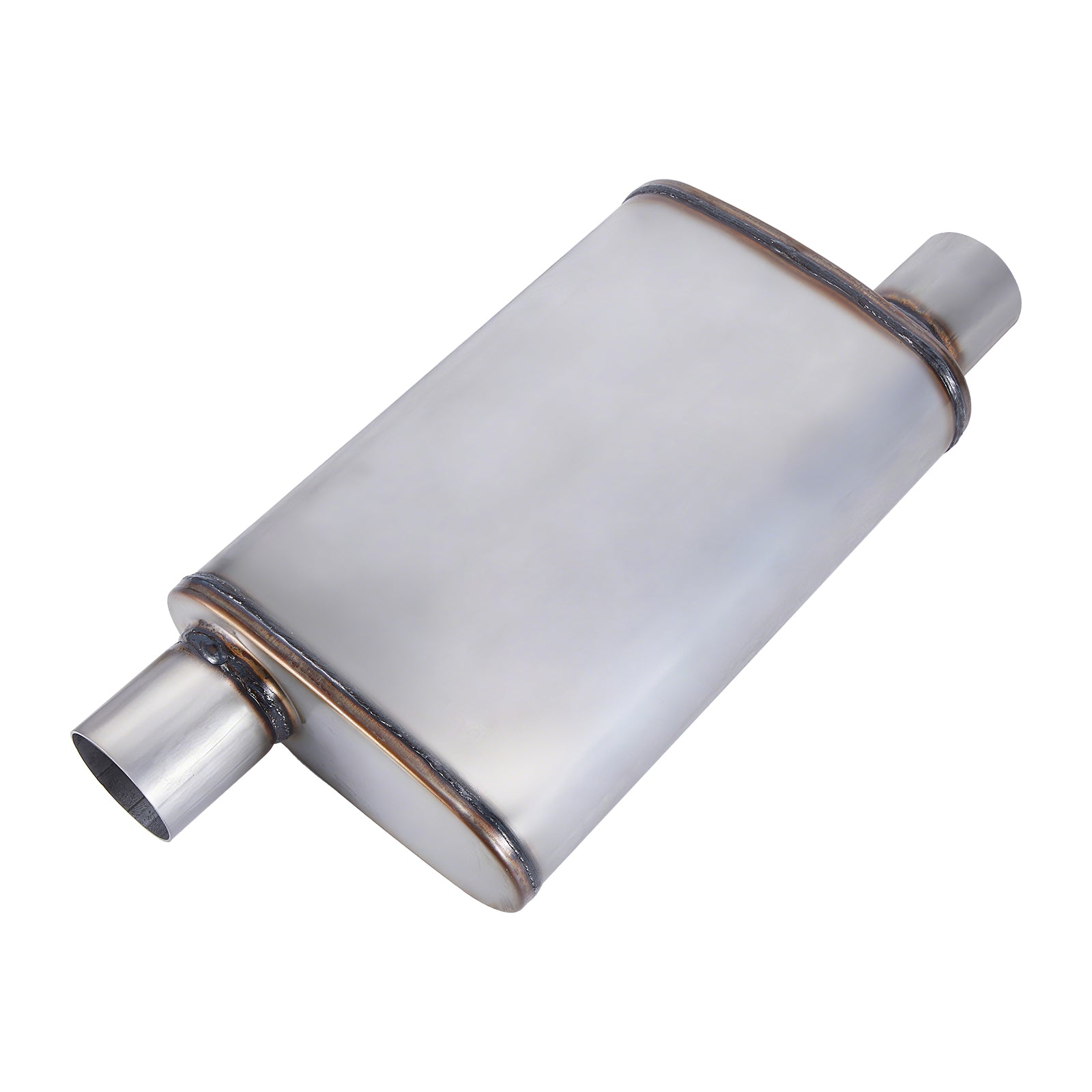 Chambered Performance Muffler – Offset-In / Offset-Out (Diagonal Corners) – 2.25", 2.5", 3" (C Series)