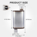 Chambered Performance Muffler – Offset-In / Offset-Out (Diagonal Corners) – 2.25", 2.5", 3" (C Series)