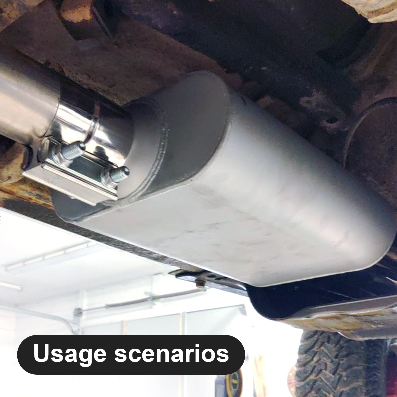 Chambered Performance Muffler – Offset-In / Offset-Out (Diagonal Corners) – 2.25", 2.5", 3" (C Series)