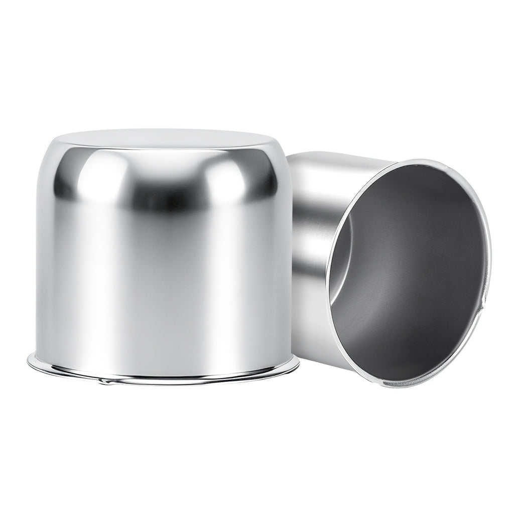 Push-On Axle Nut Cover – Dome Cylinder – 3.66" × 4.25" – Stainless or Black (LT4)