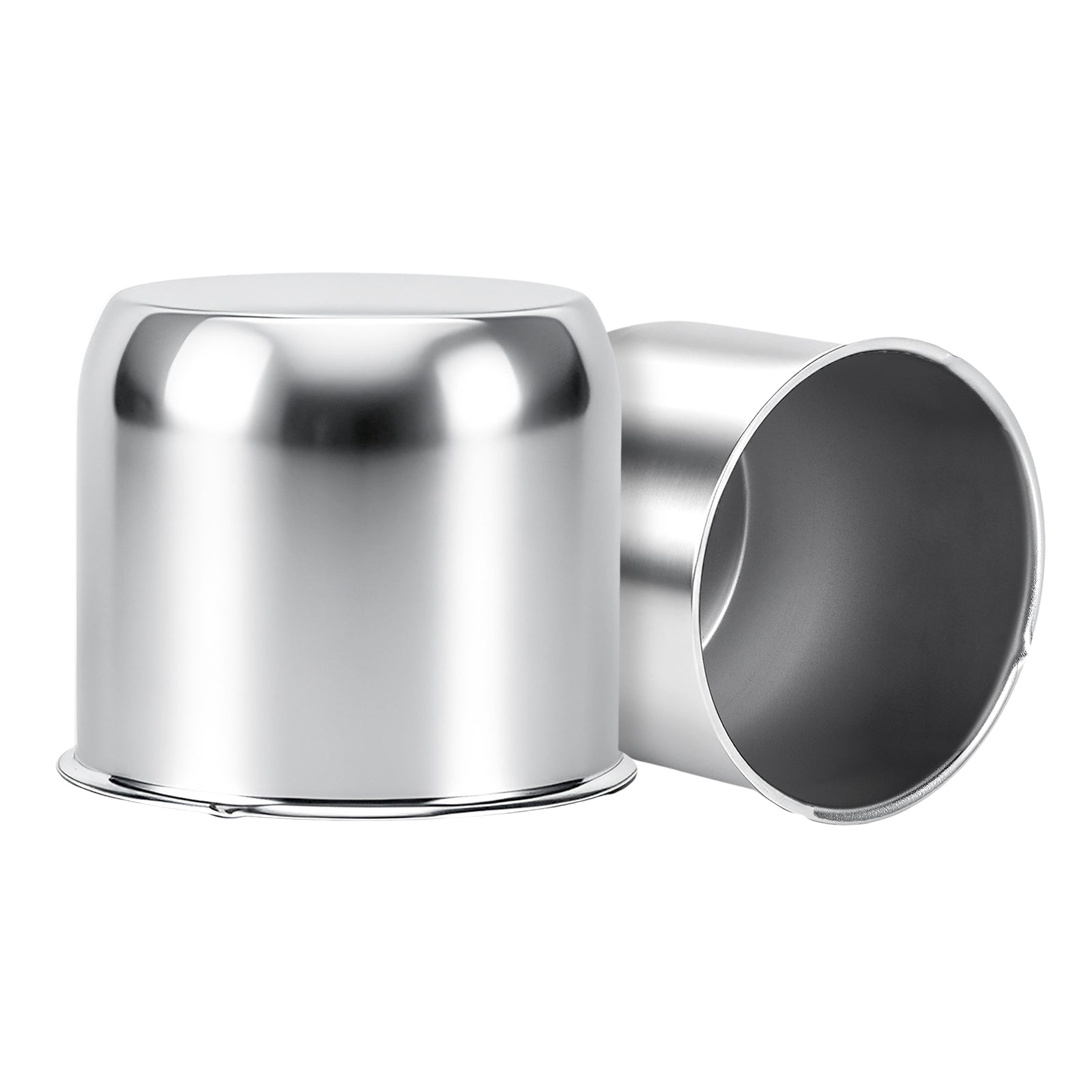 Push-On Axle Nut Cover – Dome Cylinder – 3.66" × 4.25" – Stainless or Black (LT4)