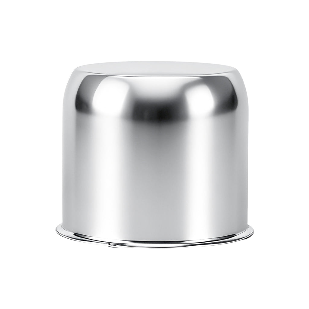 Push-On Axle Nut Cover – Dome Cylinder – 3.66" × 4.25" – Stainless or Black (LT4)