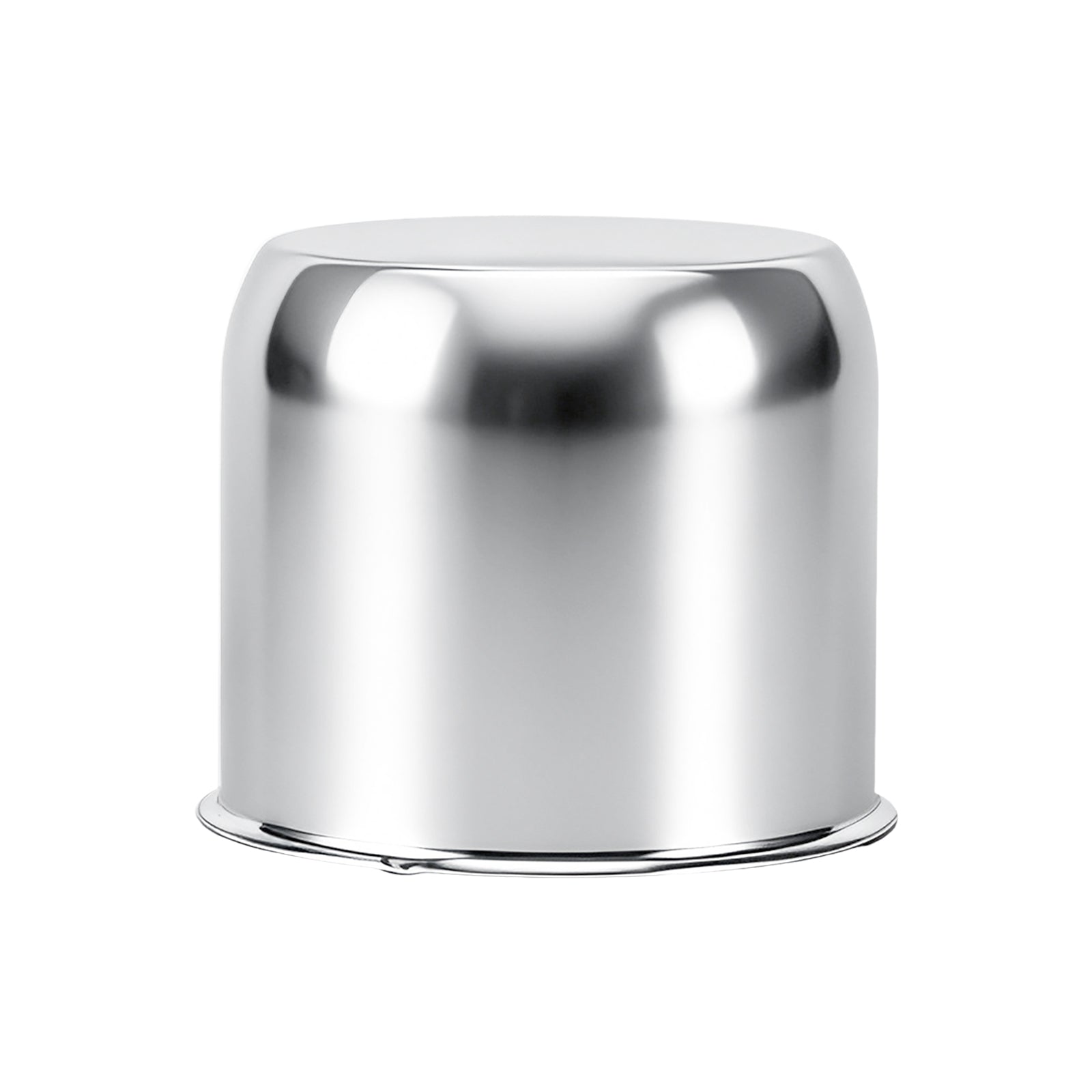 Push-On Axle Nut Cover – Dome Cylinder – 3.66" × 4.25" – Stainless or Black (LT4)