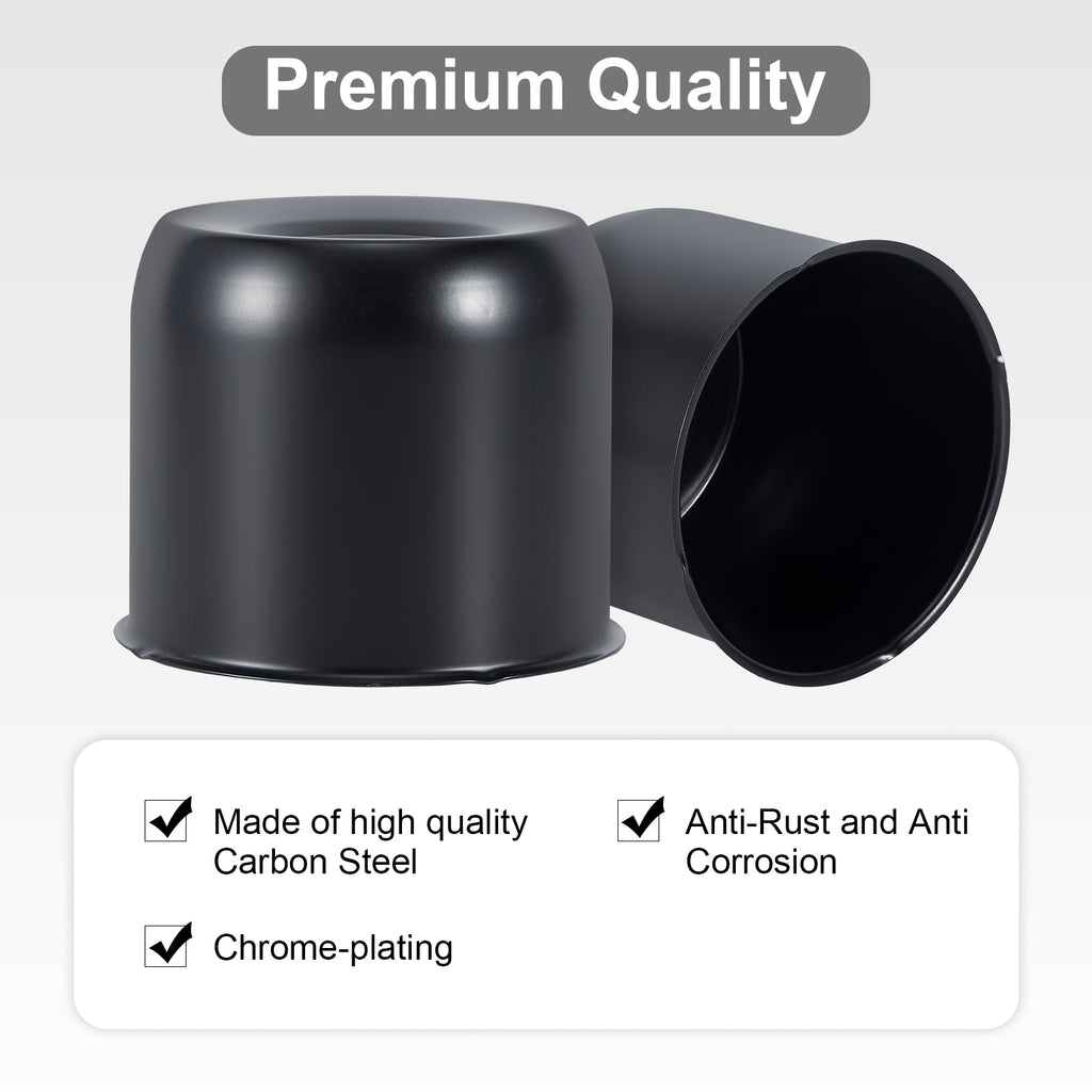 Push-On Axle Nut Cover – Dome Cylinder – 3.66" × 4.25" – Stainless or Black (LT4)