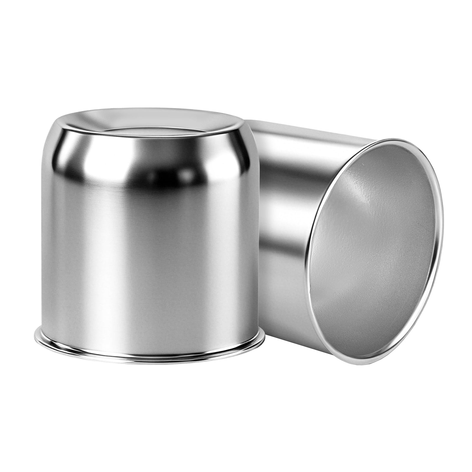 Chrome Push-On Axle Nut Cover – Cylindrical Dome – 4.33" × 4.25" (LT10)