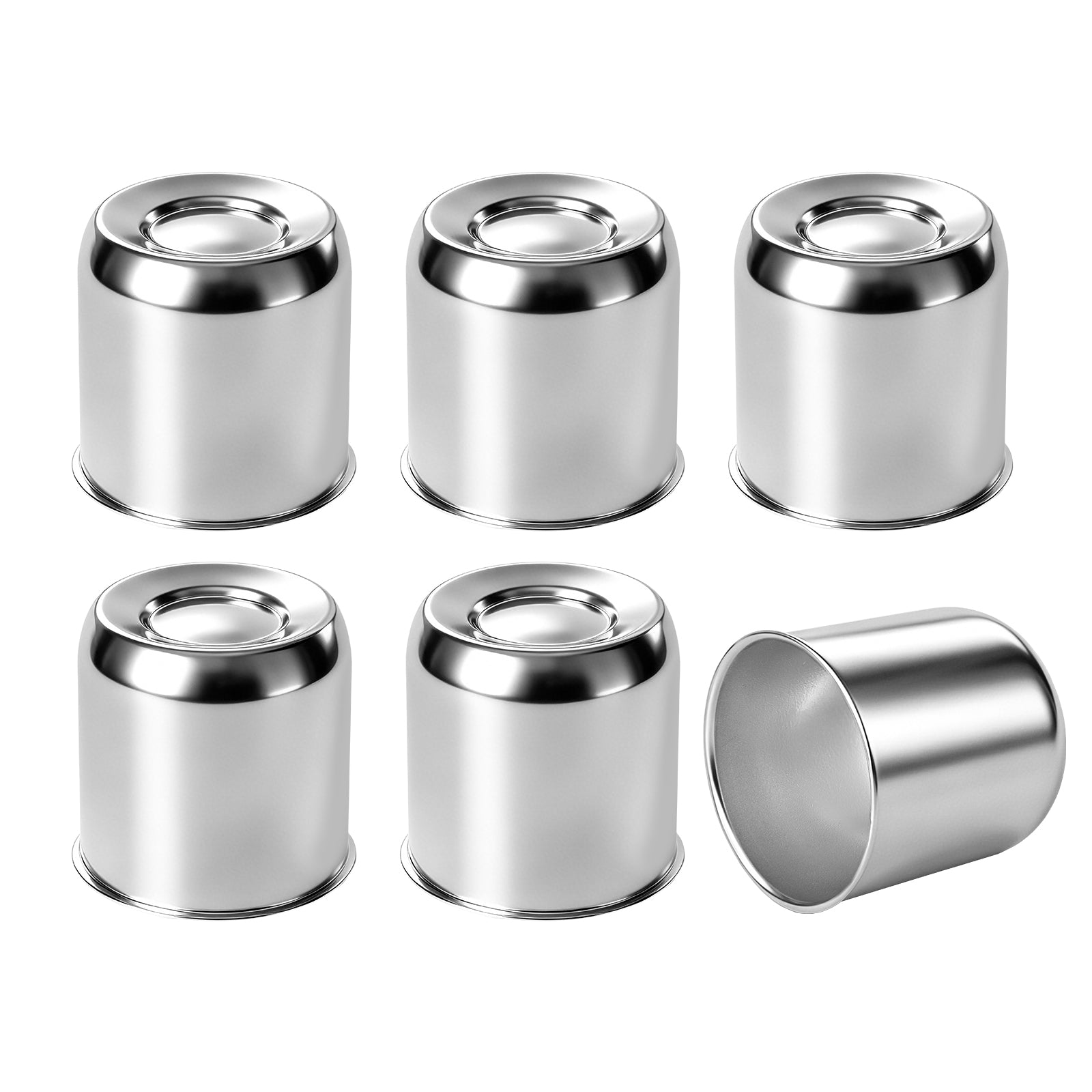 Chrome Push-On Axle Nut Cover – Cylindrical Dome – 4.33" × 4.25" (LT10)