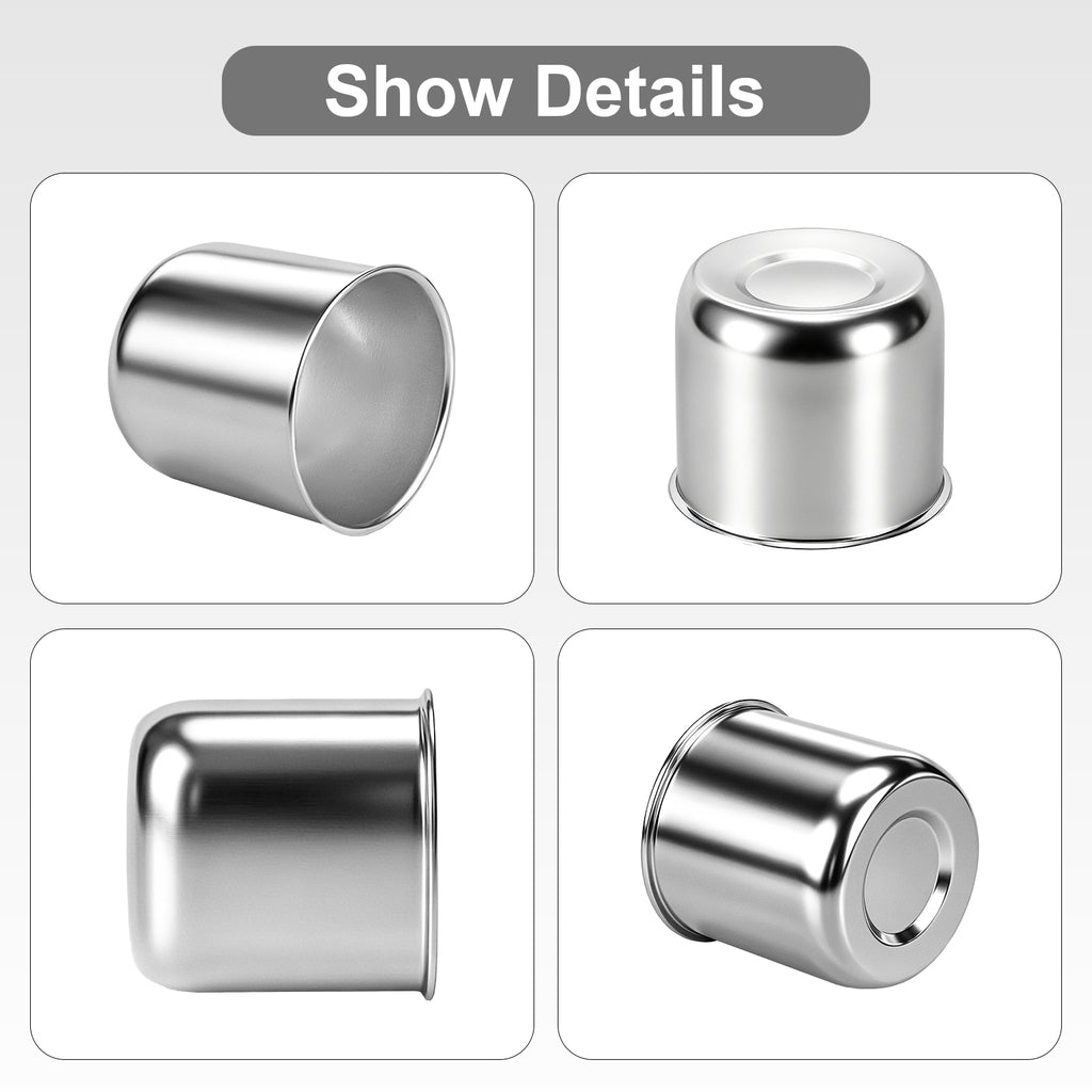 Chrome Push-On Axle Nut Cover – Cylindrical Dome – 4.33" × 4.25" (LT10)