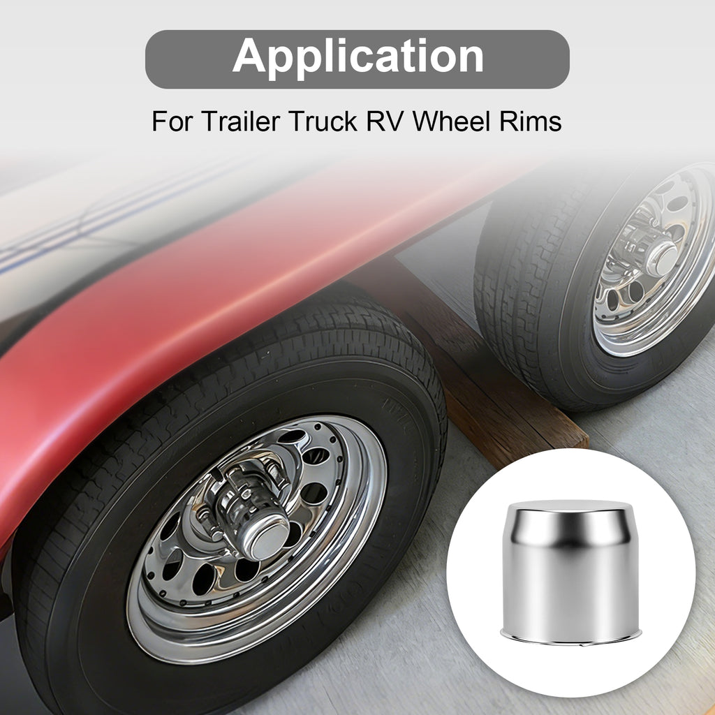 Chrome Push-On Axle Nut Cover – Large Dome Cylinder – 5" × 5.15" (LT6)
