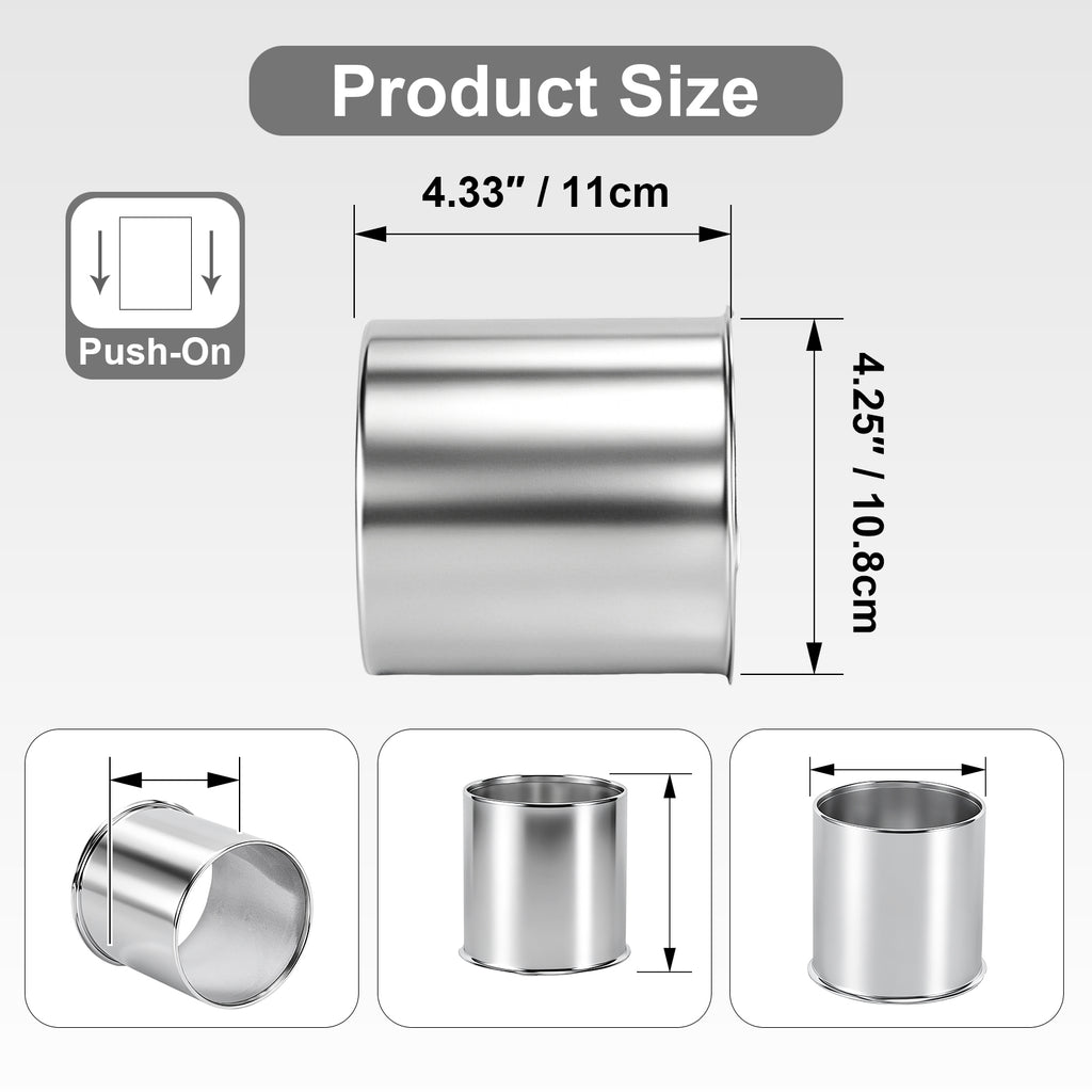 Chrome Push-On Axle Nut Cover – Rounded-Top Cylinder – 4.33" × 4.25" (LT2)