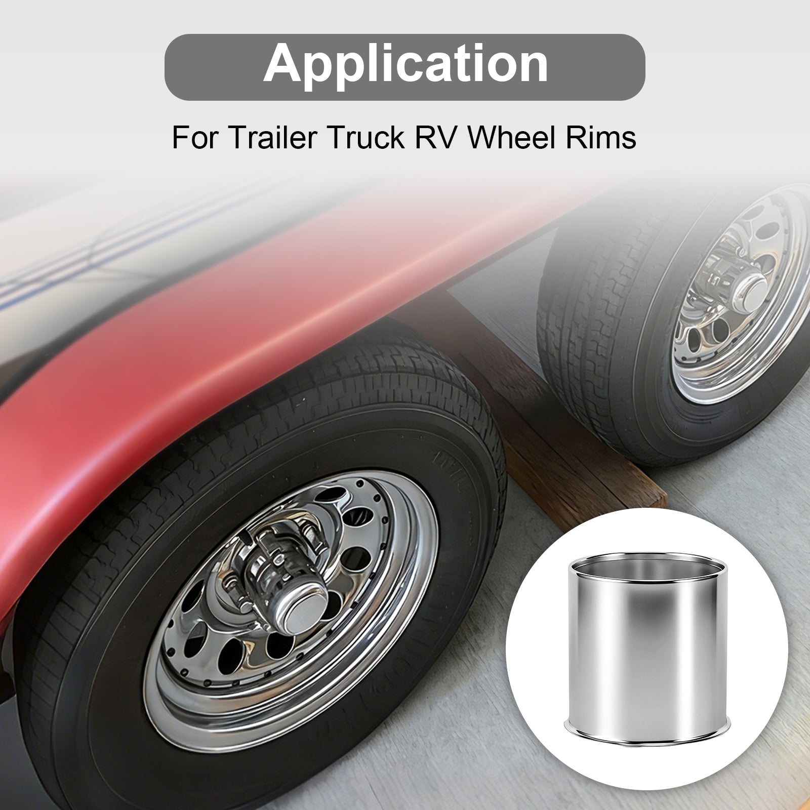 Chrome Push-On Axle Nut Cover – Rounded-Top Cylinder – 4.33" × 4.25" (LT2)