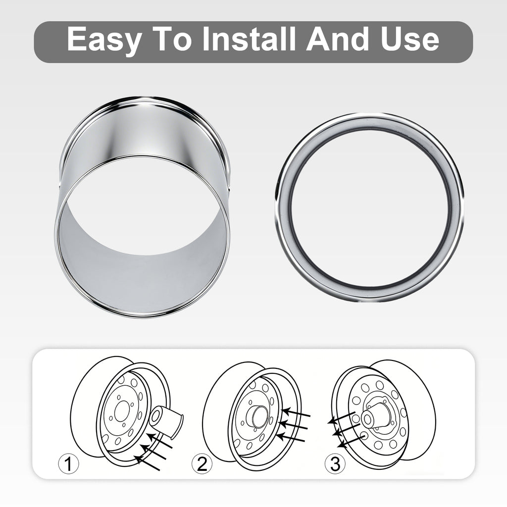 Chrome Push-On Axle Nut Cover – Rounded-Top Cylinder – 4.33" × 4.25" (LT2)