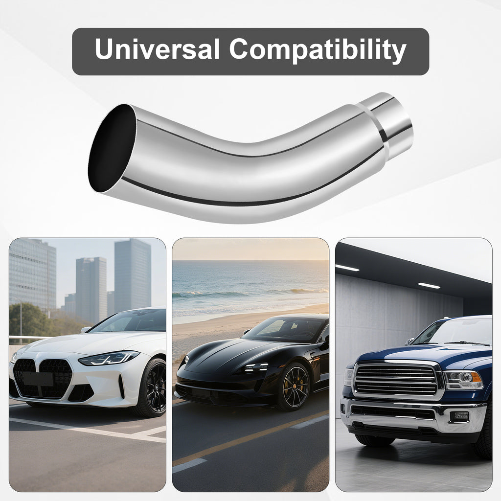 Chrome Bent Exhaust Adapter Tip – 4" Inlet – 5", 6", 7" Outlet