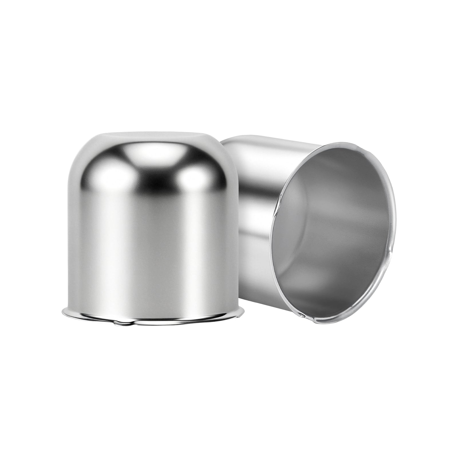 Chrome Push-On Axle Nut Cover – Small Tapered Dome – 3.03" × 3.31" (LT1)