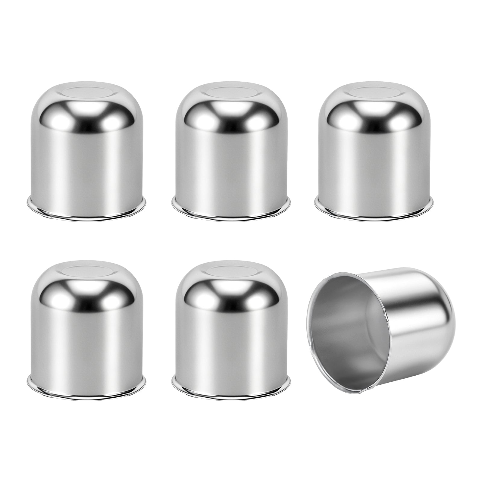Chrome Push-On Axle Nut Cover – Small Tapered Dome – 3.03" × 3.31" (LT1)