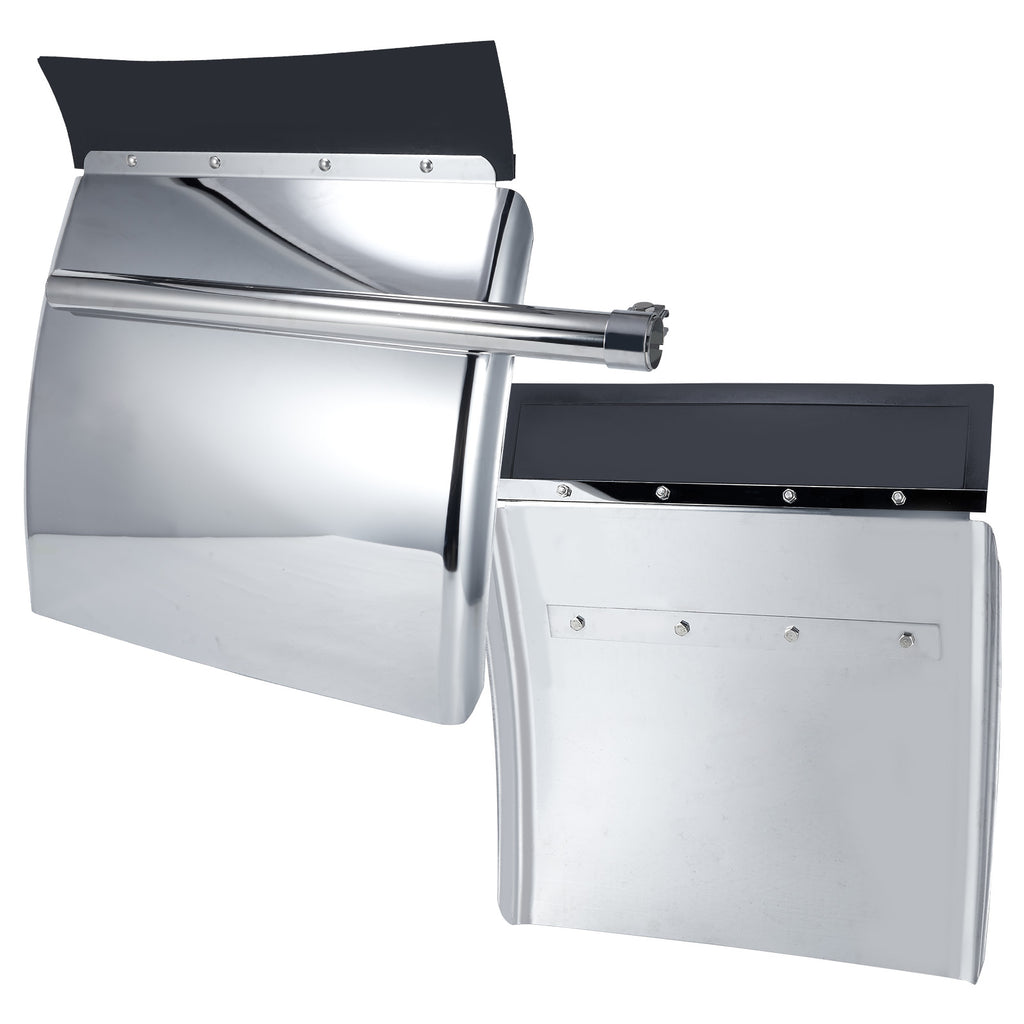 Polished Stainless 24" Truck Quarter Fender – Smooth Face – Pair (4001)