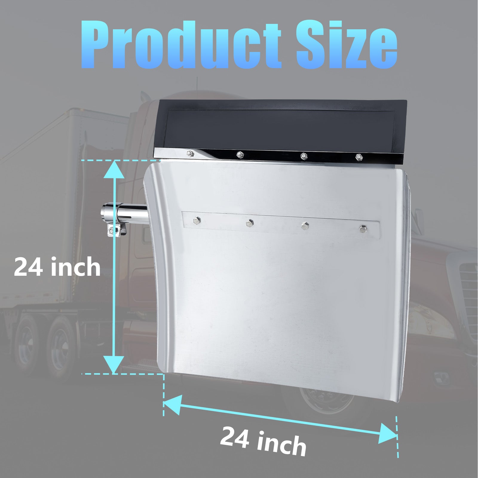 Polished Stainless 24" Truck Quarter Fender – Smooth Face – Pair (4001)