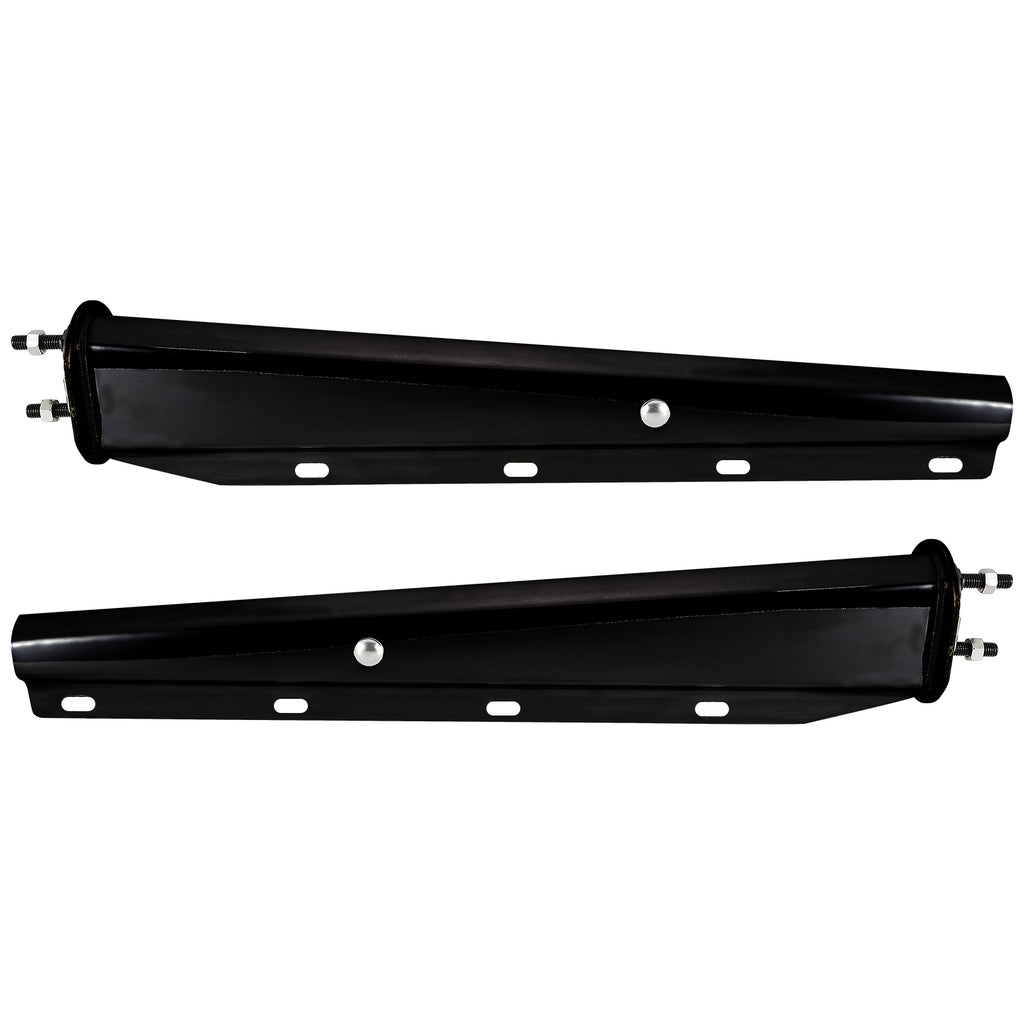 Black Truck Mud Flap Hanger – 30" Straight Tapered, MF10 Rev – Dual Bolt Pitch – Pair (646BK)